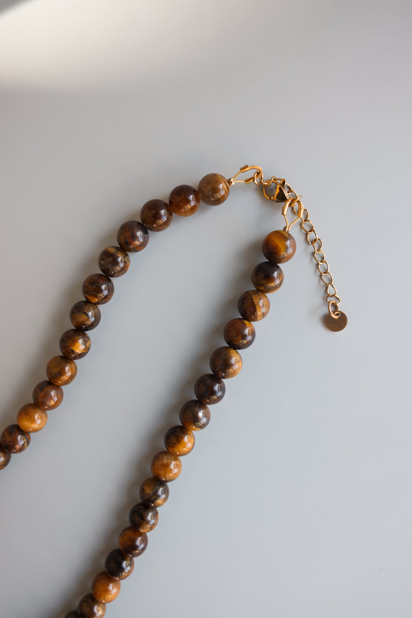 Tigers Eye + Pearl Necklace