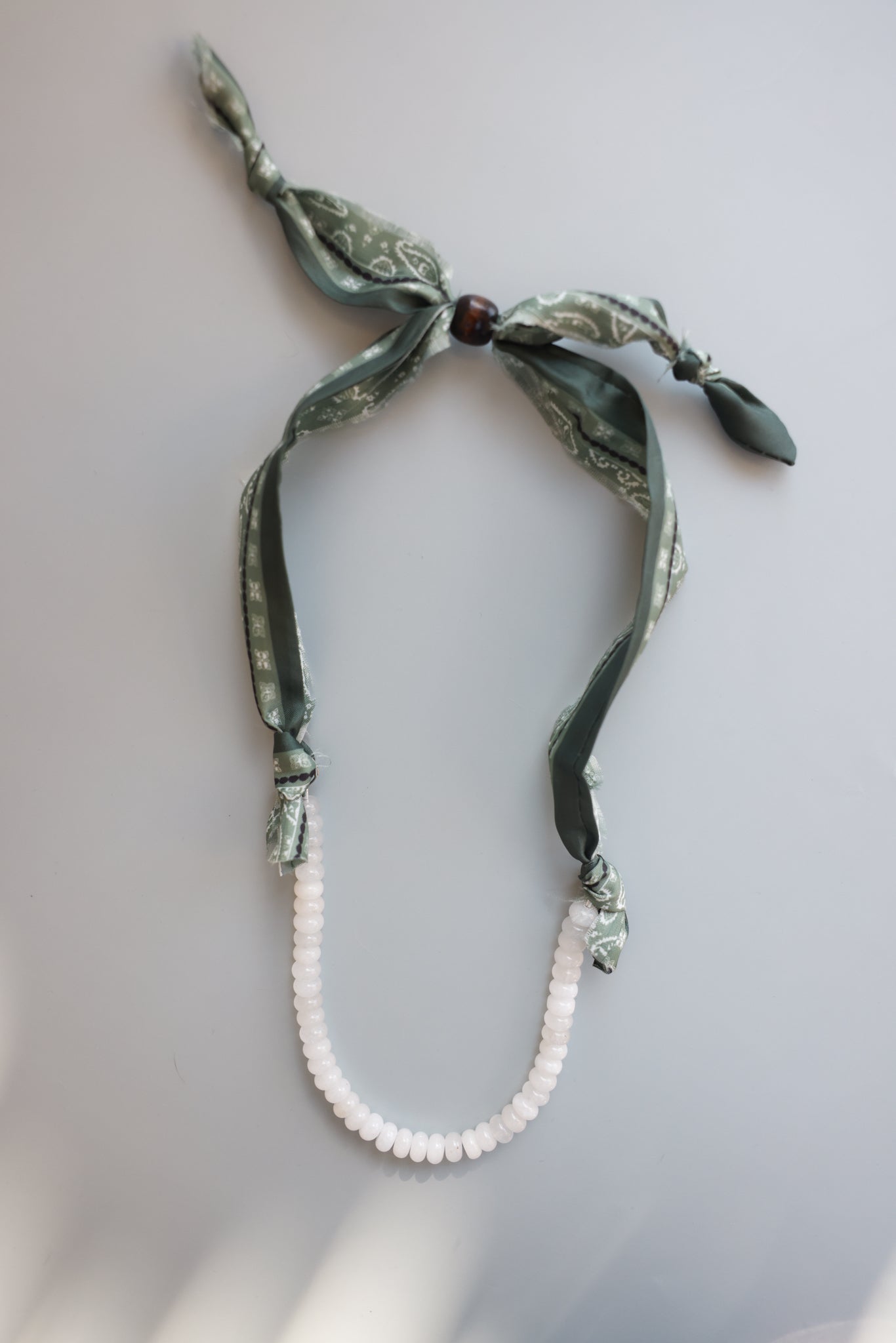 White Jade Bandana Necklace