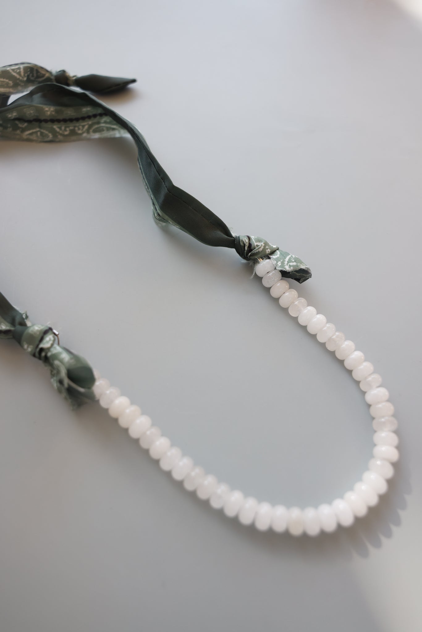 White Jade Bandana Necklace