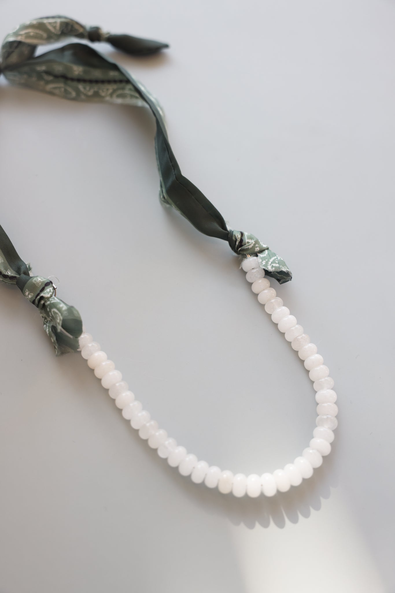 White Jade Bandana Necklace