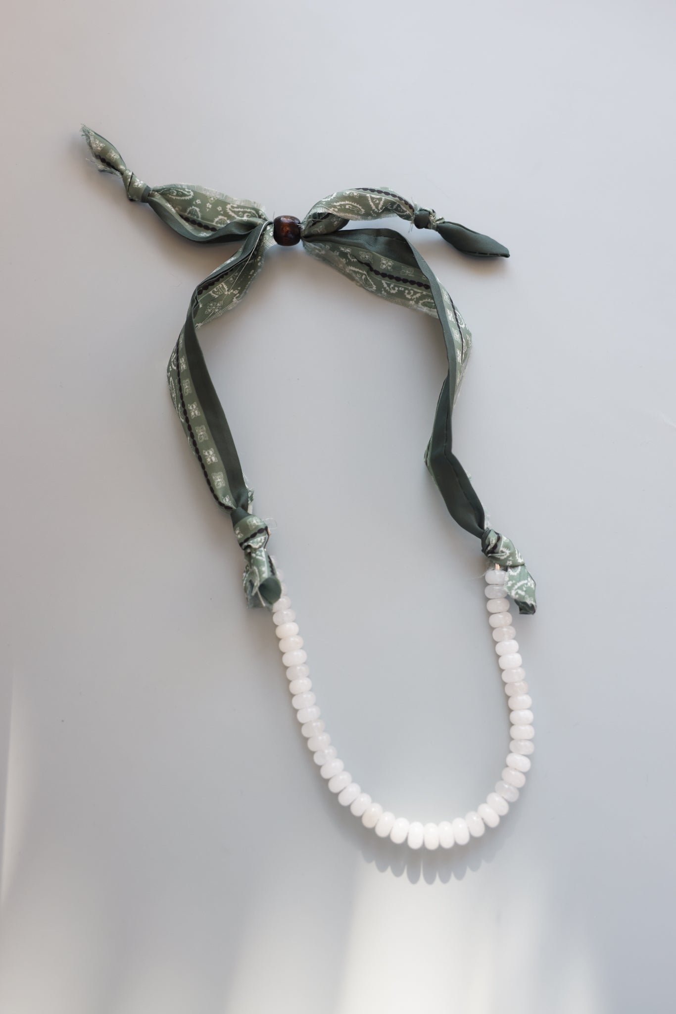 White Jade Bandana Necklace