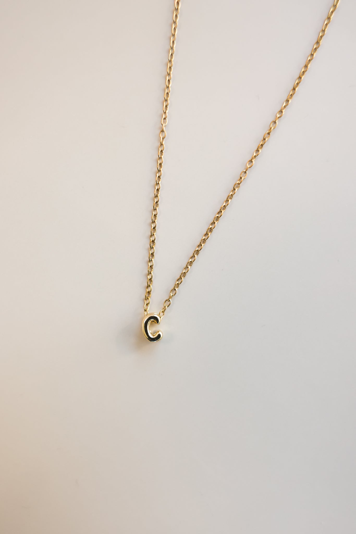 Gold Chain + Bubble Initial