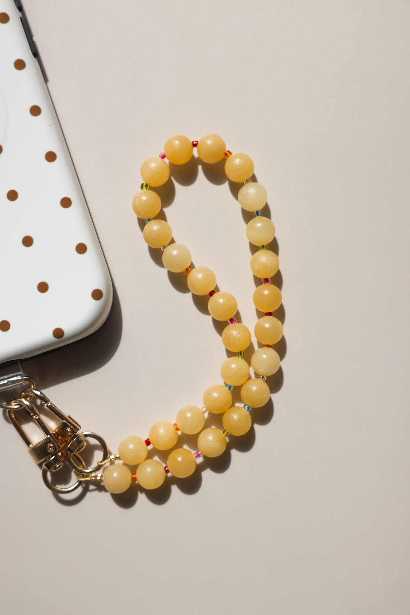 Yellow + Rainbow Phone Charm
