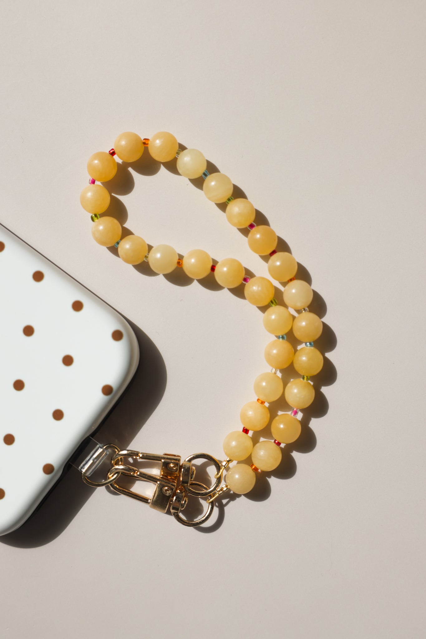 Yellow + Rainbow Phone Charm