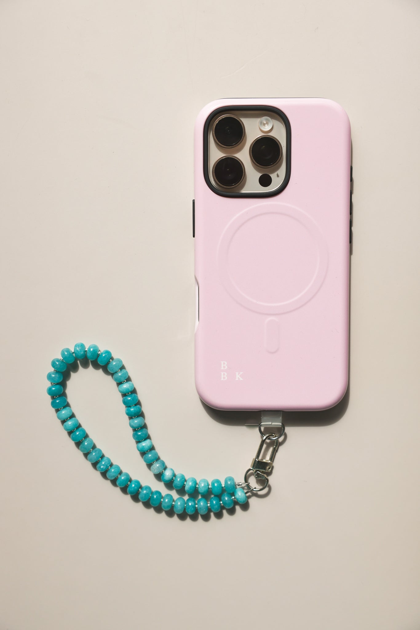 Teal Jade Phone Charm
