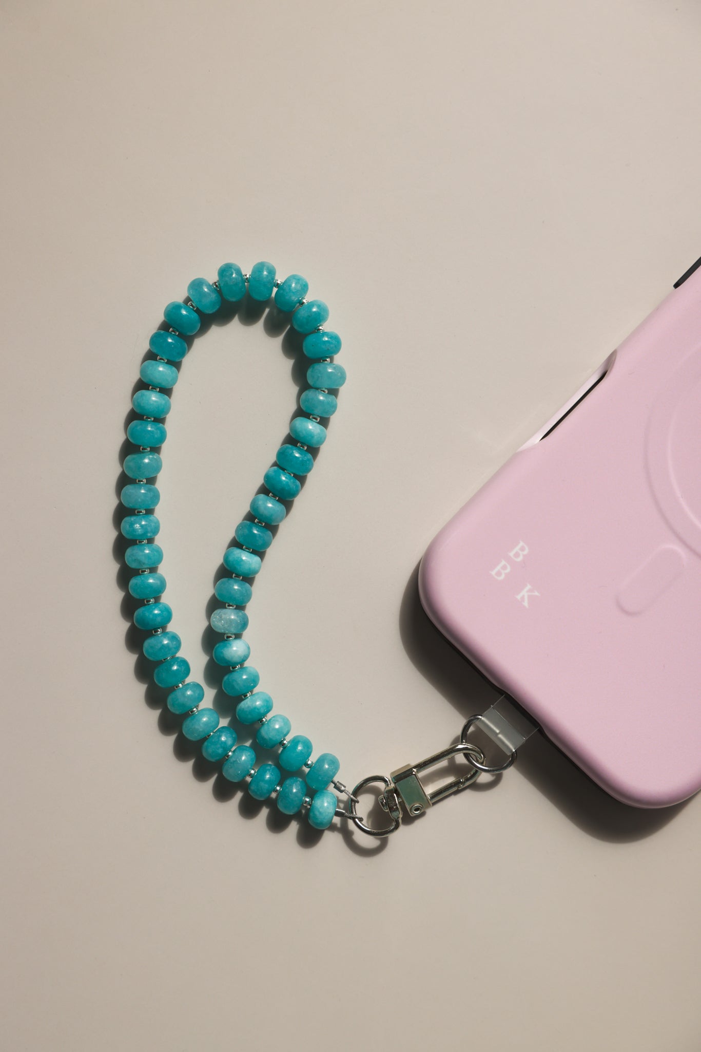 Teal Jade Phone Charm