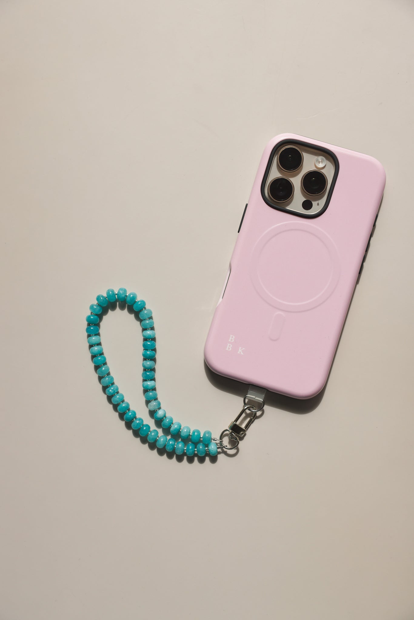 Teal Jade Phone Charm