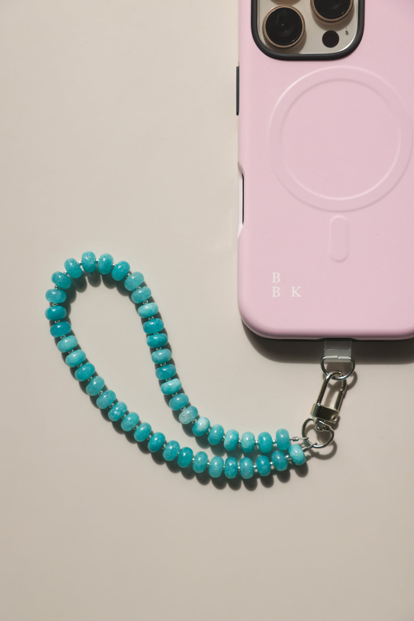 Teal Jade Phone Charm