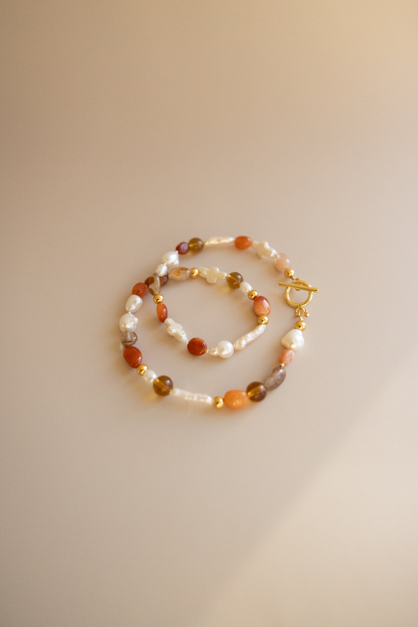 Mixed Irregular Pearl + Gemstone Necklace