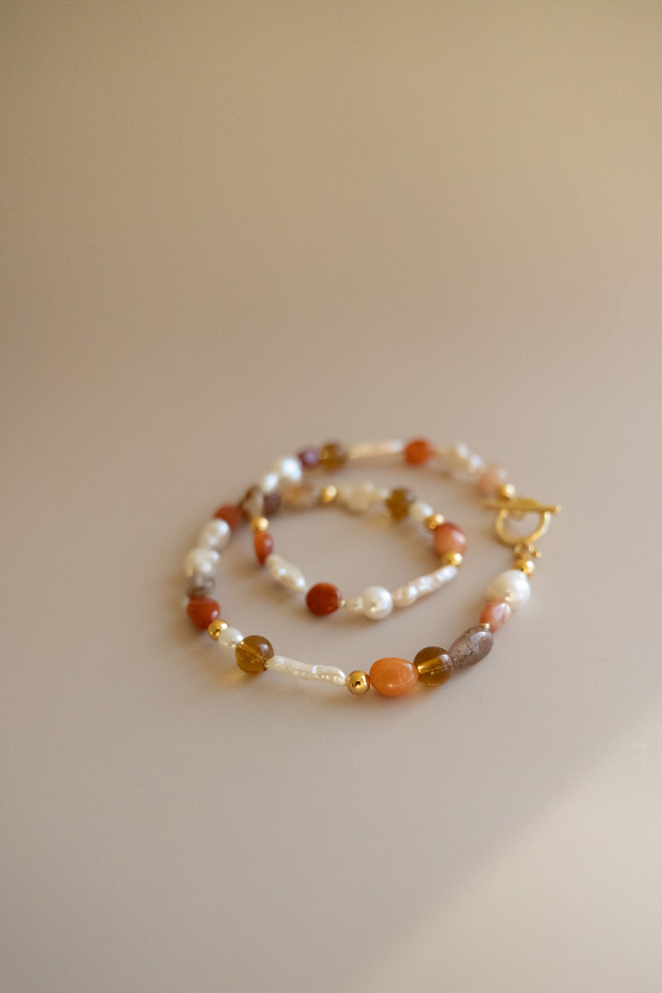 Mixed Irregular Pearl + Gemstone Necklace
