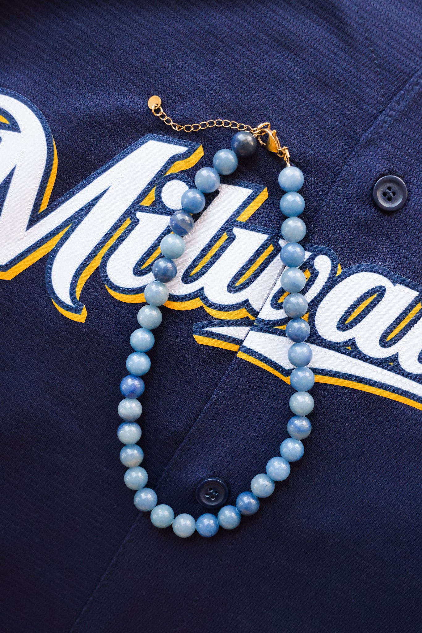 Bleacher Blue Necklace