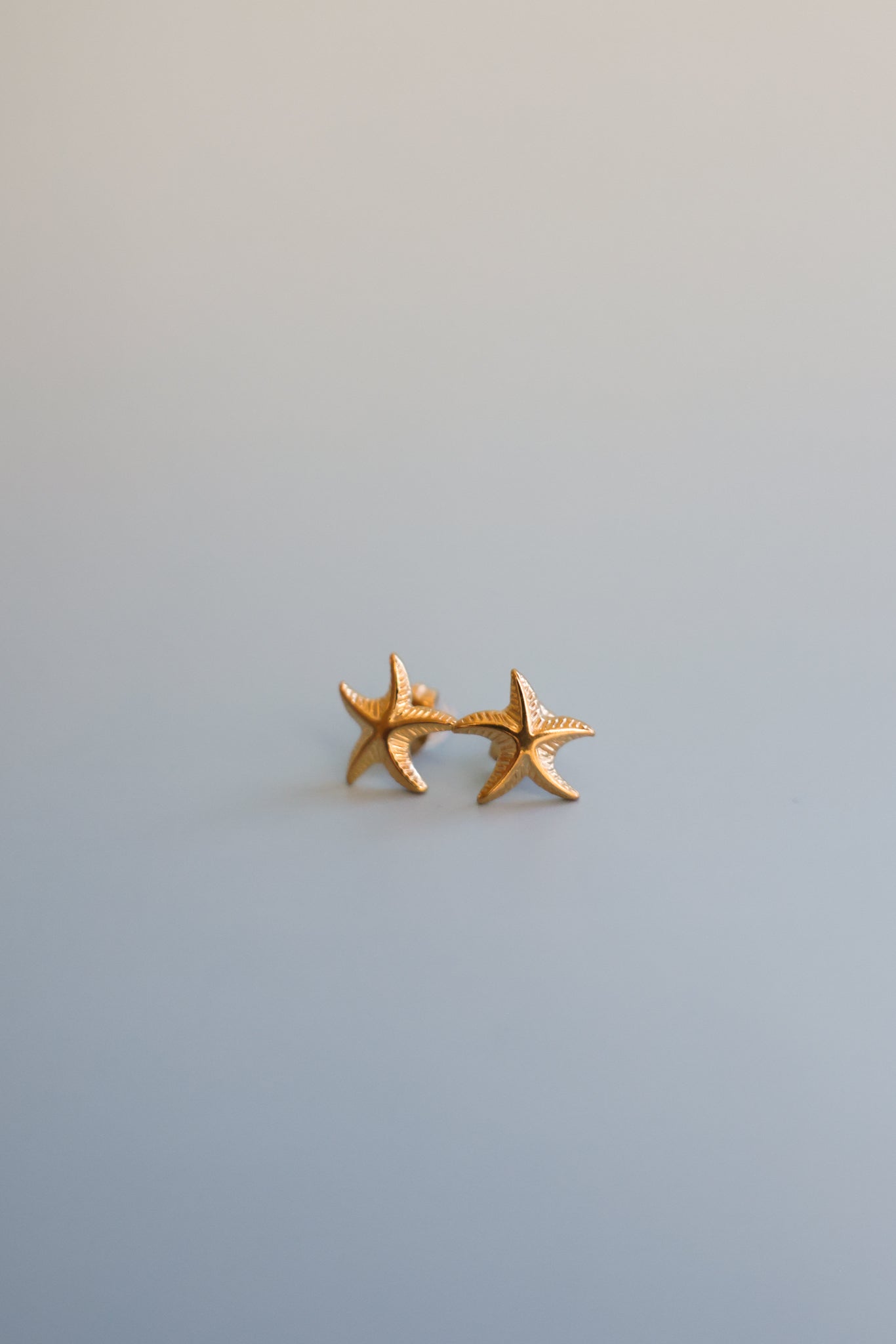 Gold Starfish Stud Earrings