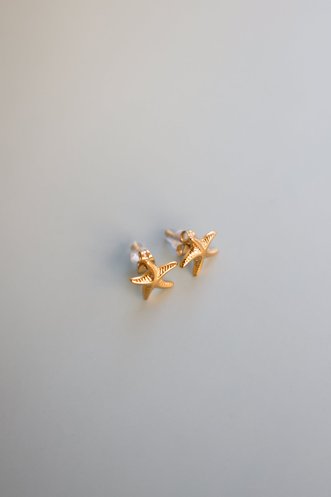 Gold Starfish Stud Earrings
