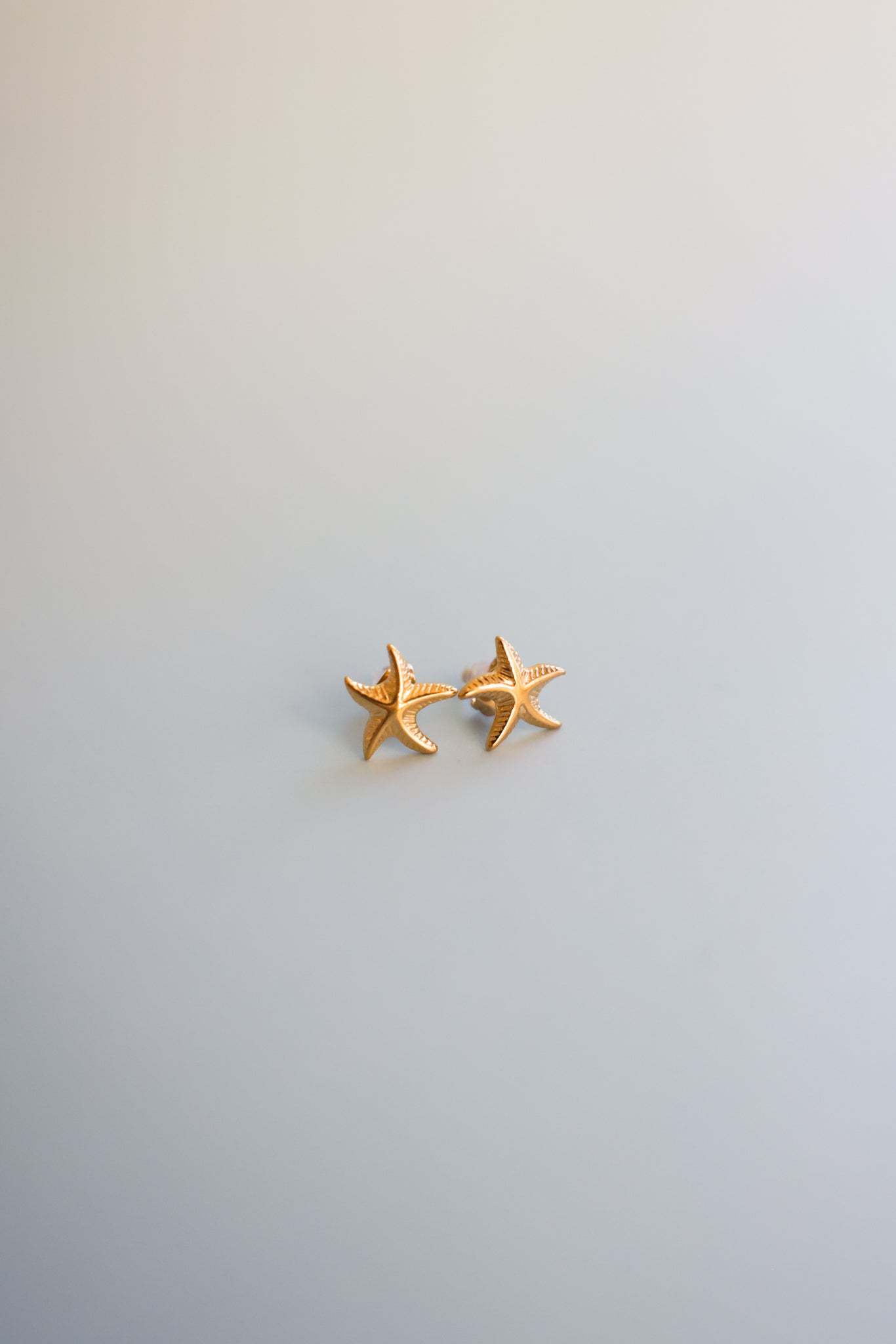 Gold Starfish Stud Earrings