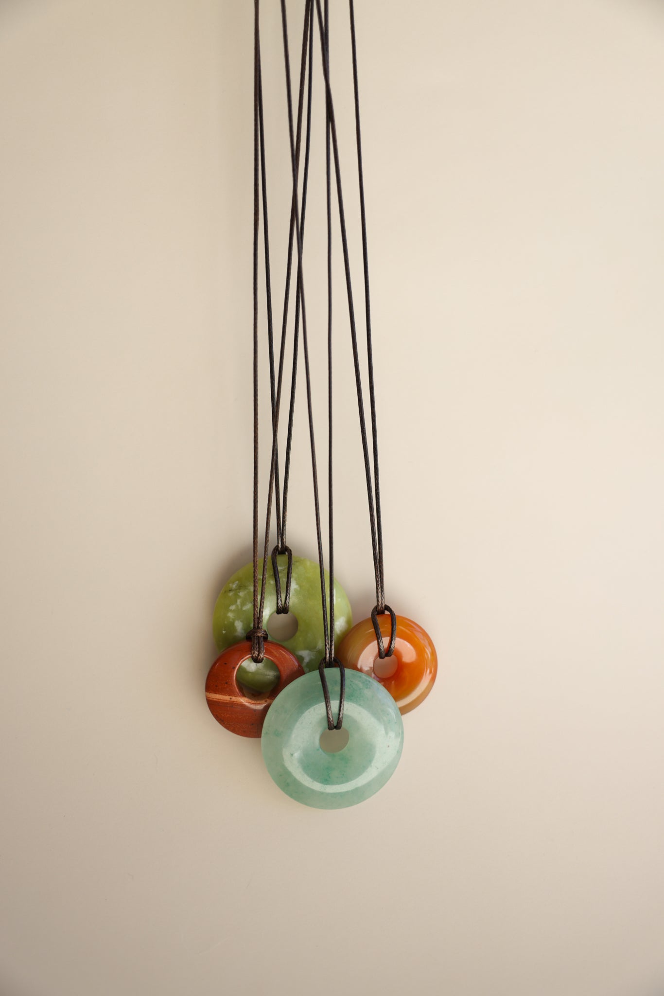 Red Jasper Cord Pendant Necklace
