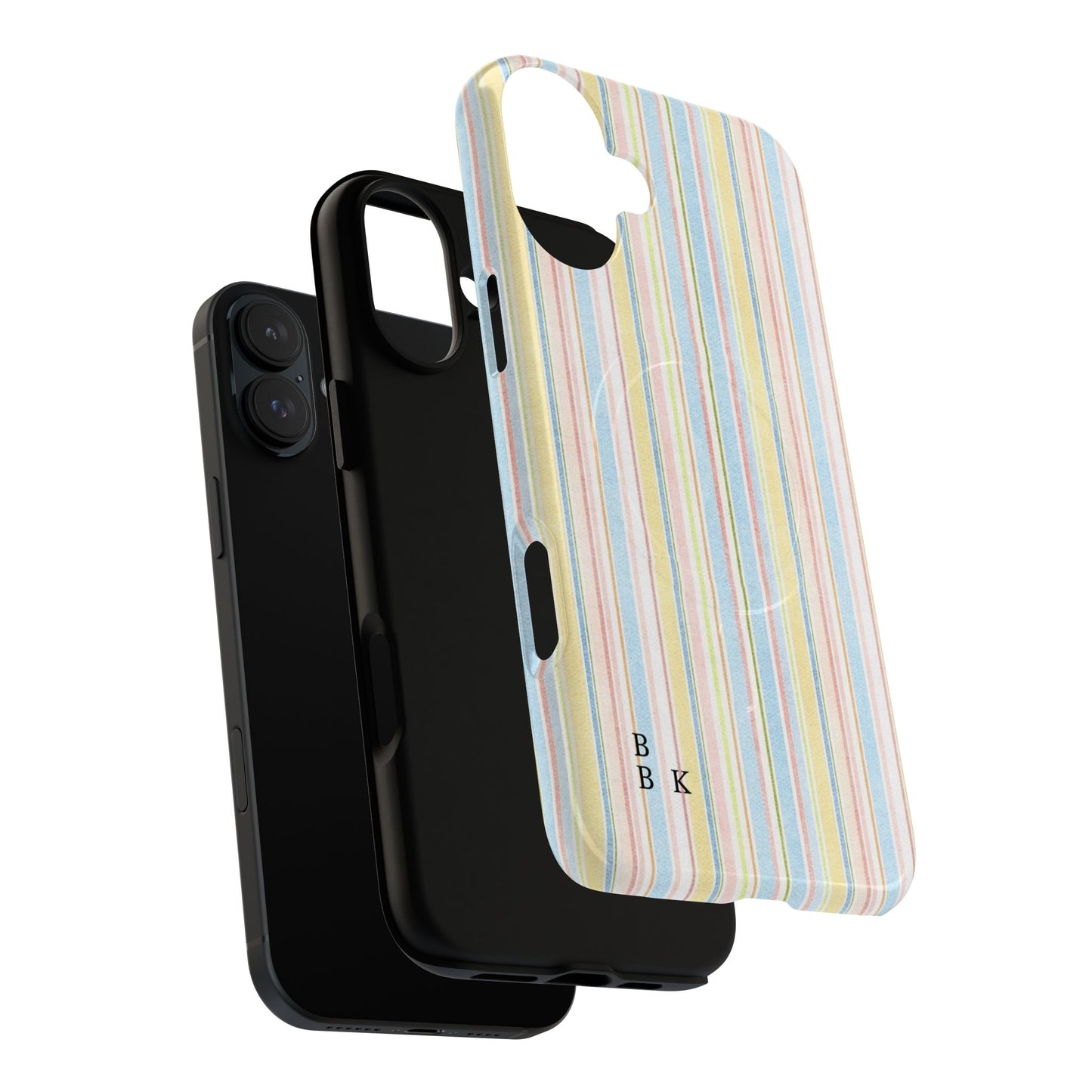 Striped Pastel Phone Case — Tough Magnetic Protection