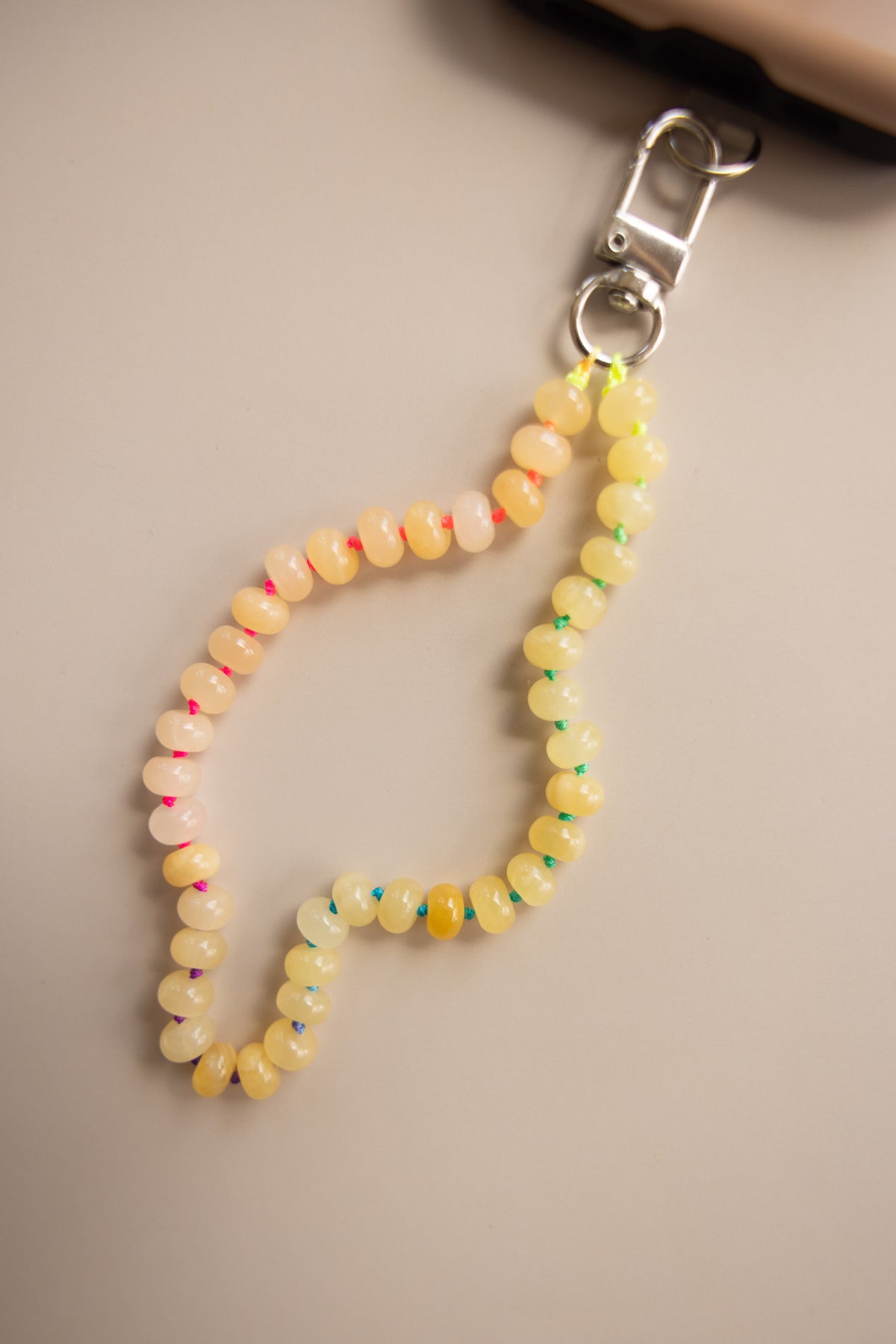 Yellow + Rainbow Phone Charm