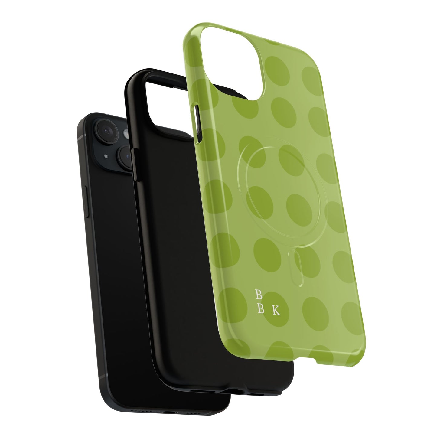 Green Polka Dot Tough Magnetic Phone Case — Slim Magnetic Protective Cover