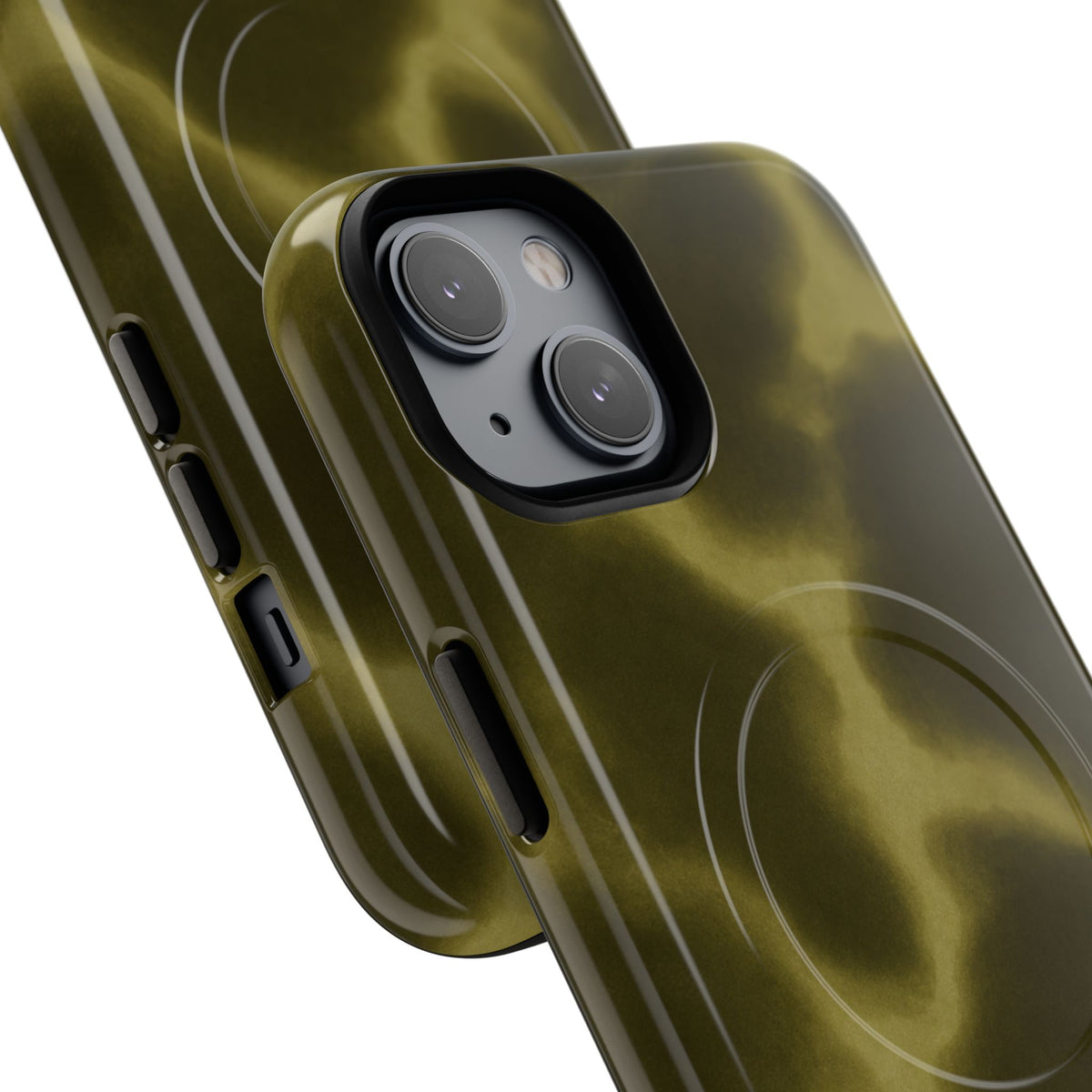 Olive Smoke Magnetic Phone Case — Tough Protective MagSafe-Compatible Cover