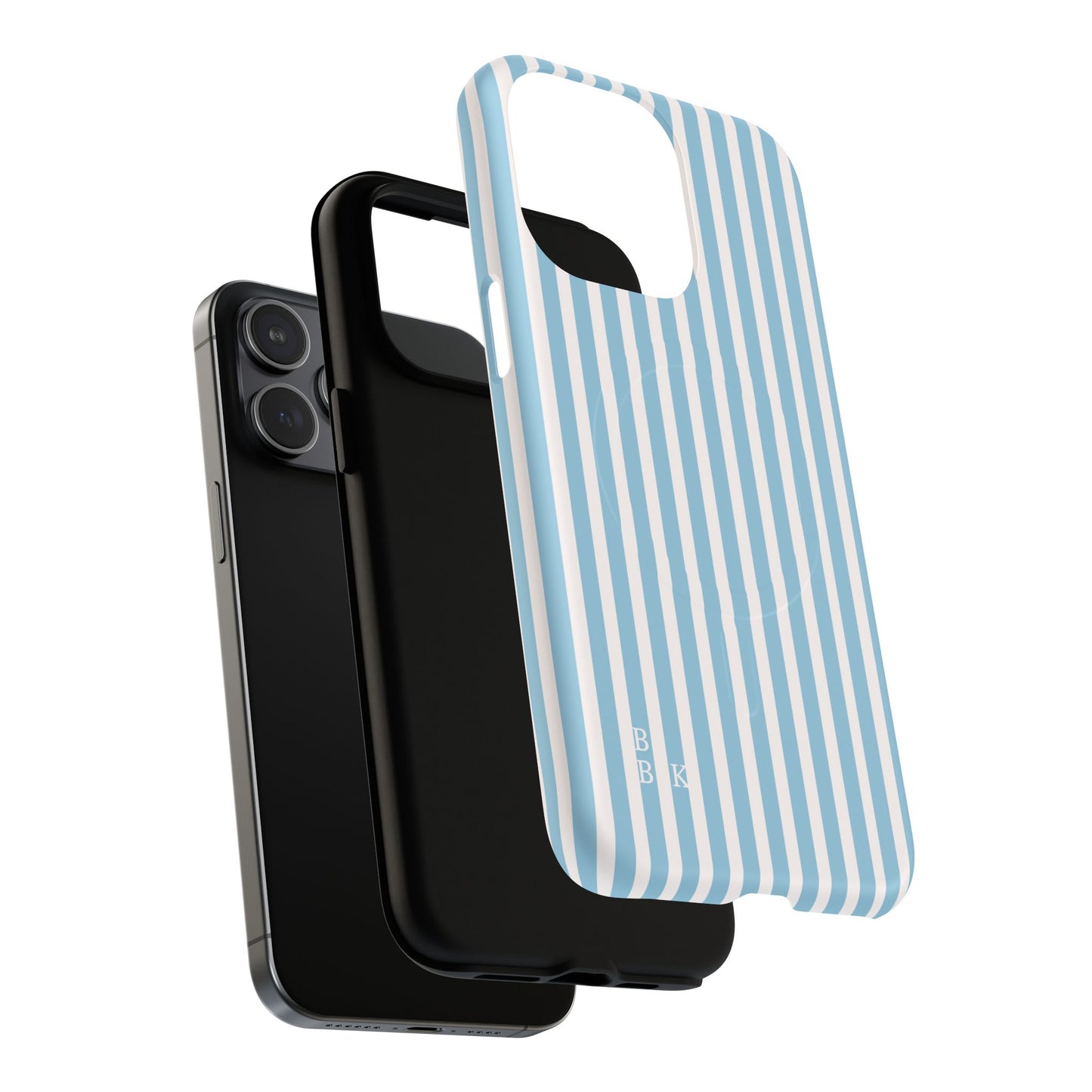 MagSafe Phone Case — Blue Vertical Stripe Tough Magnetic Protective Cover