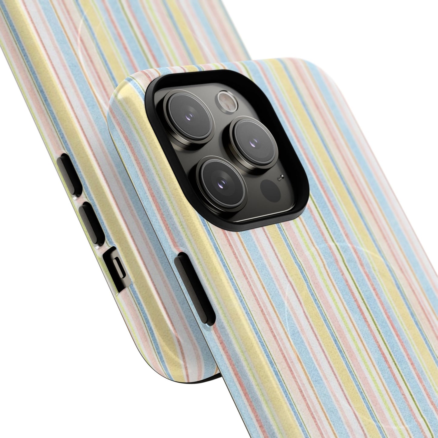 Striped Pastel Phone Case — Tough Magnetic Protection