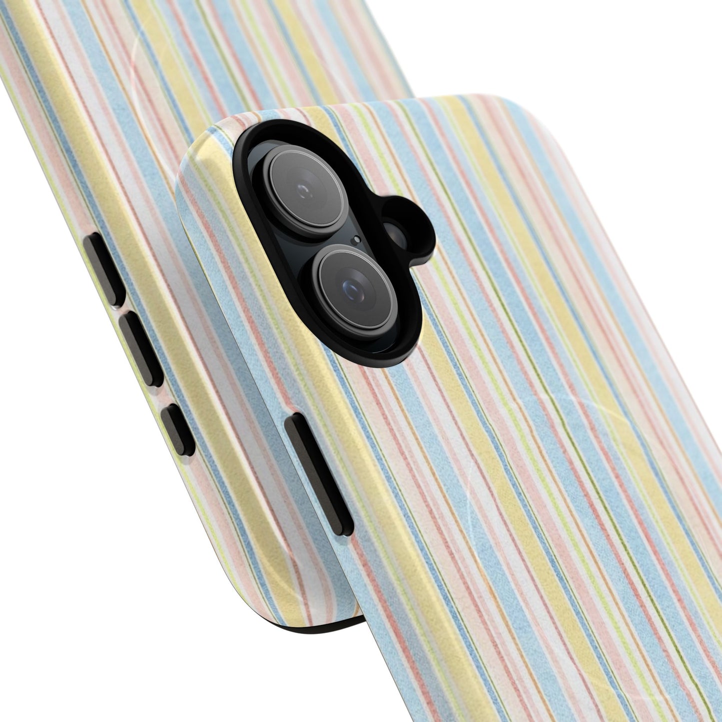 Striped Pastel Phone Case — Tough Magnetic Protection