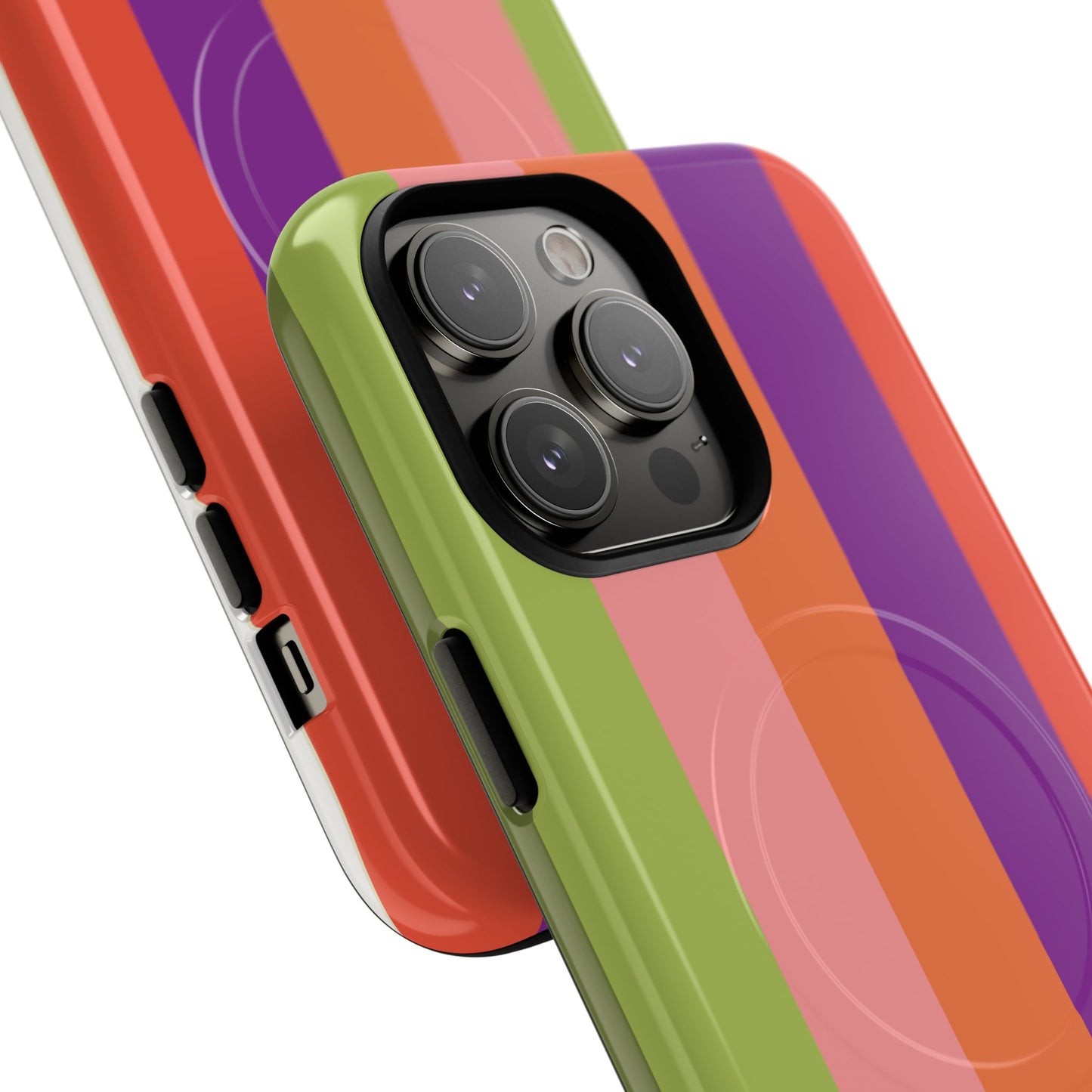 Bold Retro Stripe Magnetic Phone Case — Tough Protective iPhone Cover