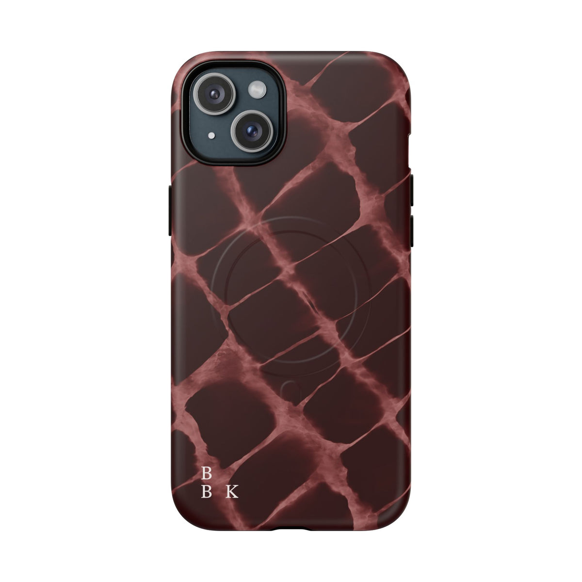 Magnetic Phone Case — Burgundy Marble Tough Protective Cover
