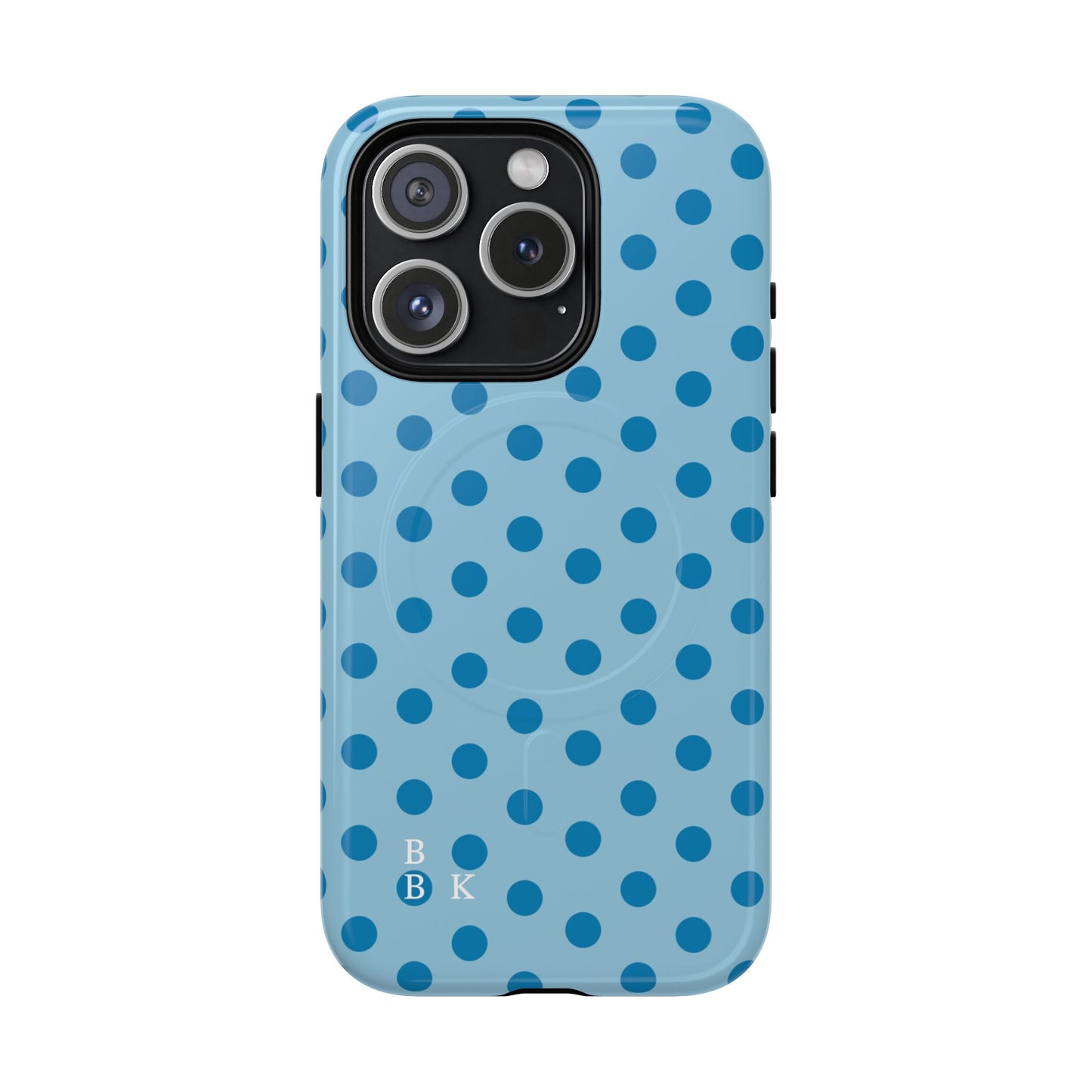 Blue Polka Dot Magnetic Phone Case — Tough Protective iPhone Cover