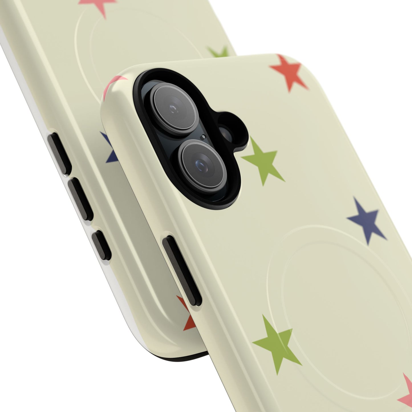 Magnetic Tough Phone Case — Colorful Star Pattern Protective iPhone Cover