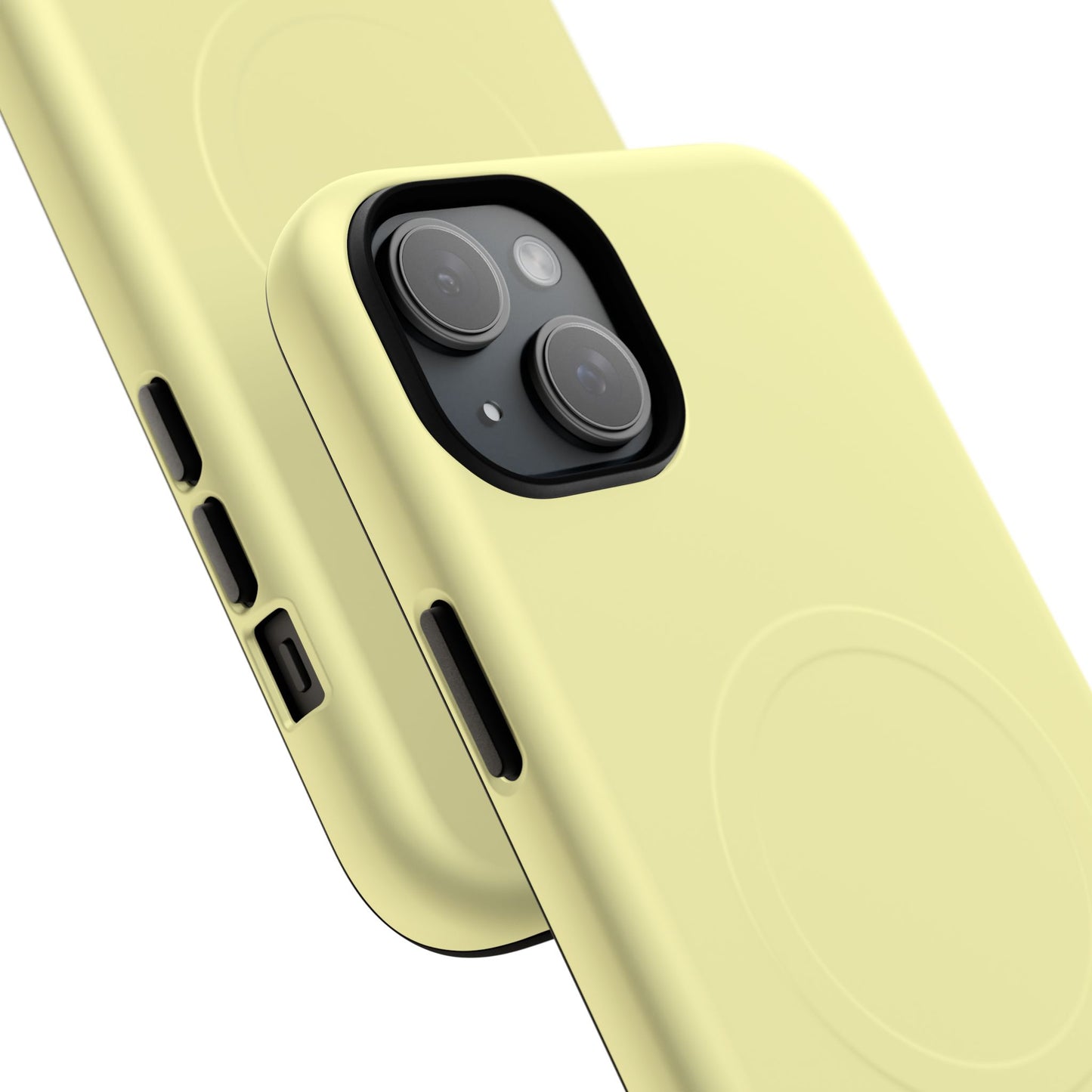 MagSafe Tough Phone Case — Slim Magnetic Protective Case (Pastel Yellow)