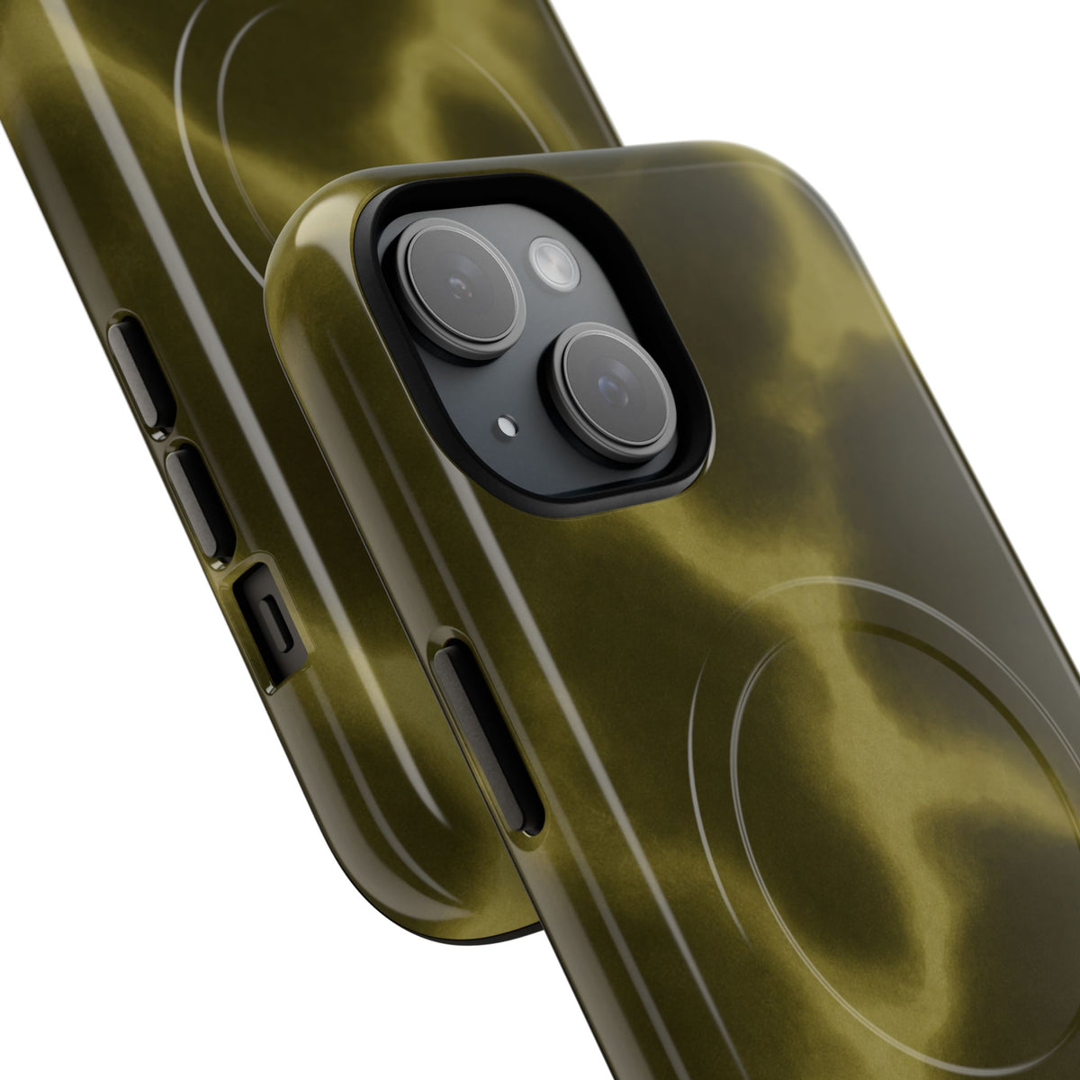 Olive Smoke Magnetic Phone Case — Tough Protective MagSafe-Compatible Cover