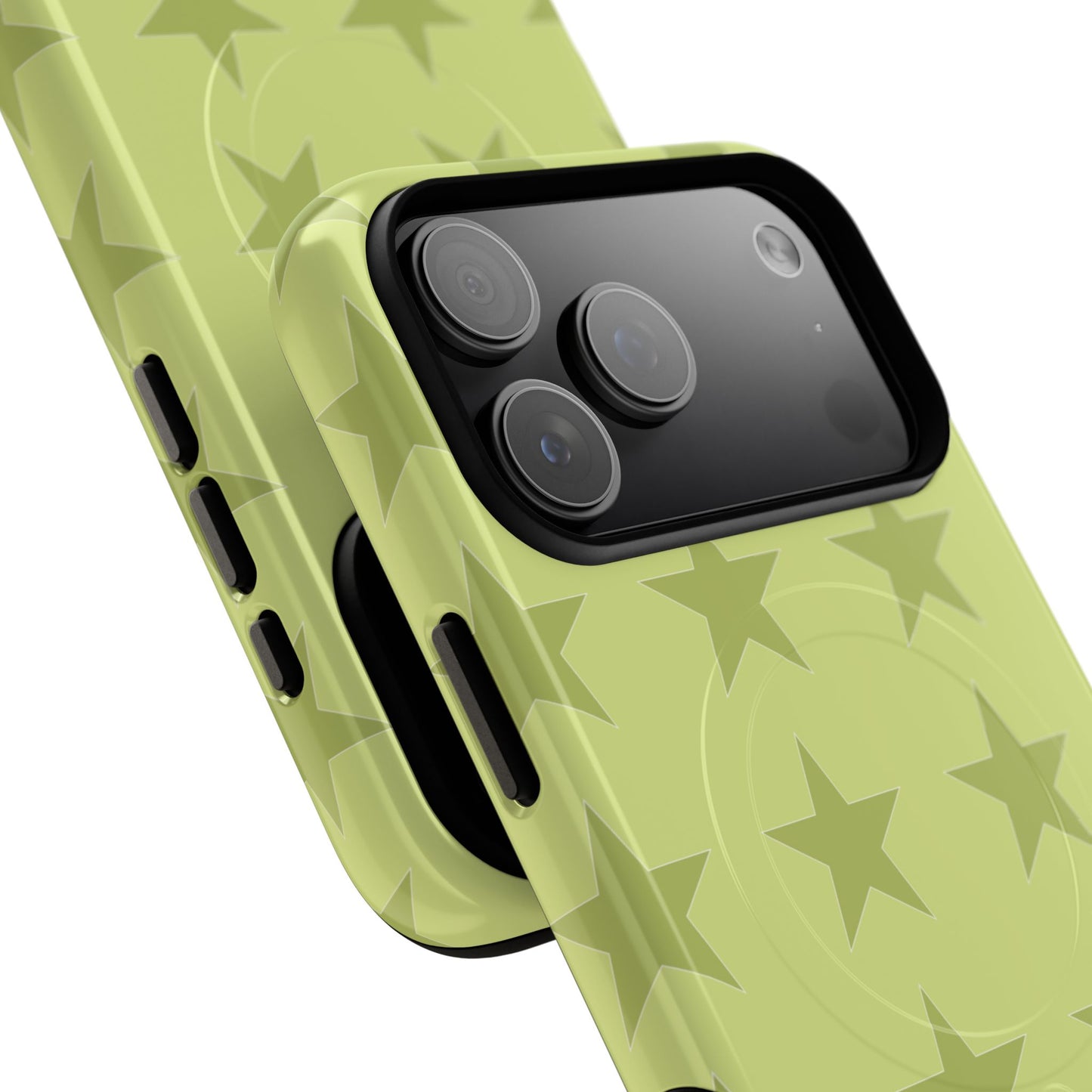 Olive Star Pattern Tough Magnetic Phone Case — Slim Protective iPhone Cover