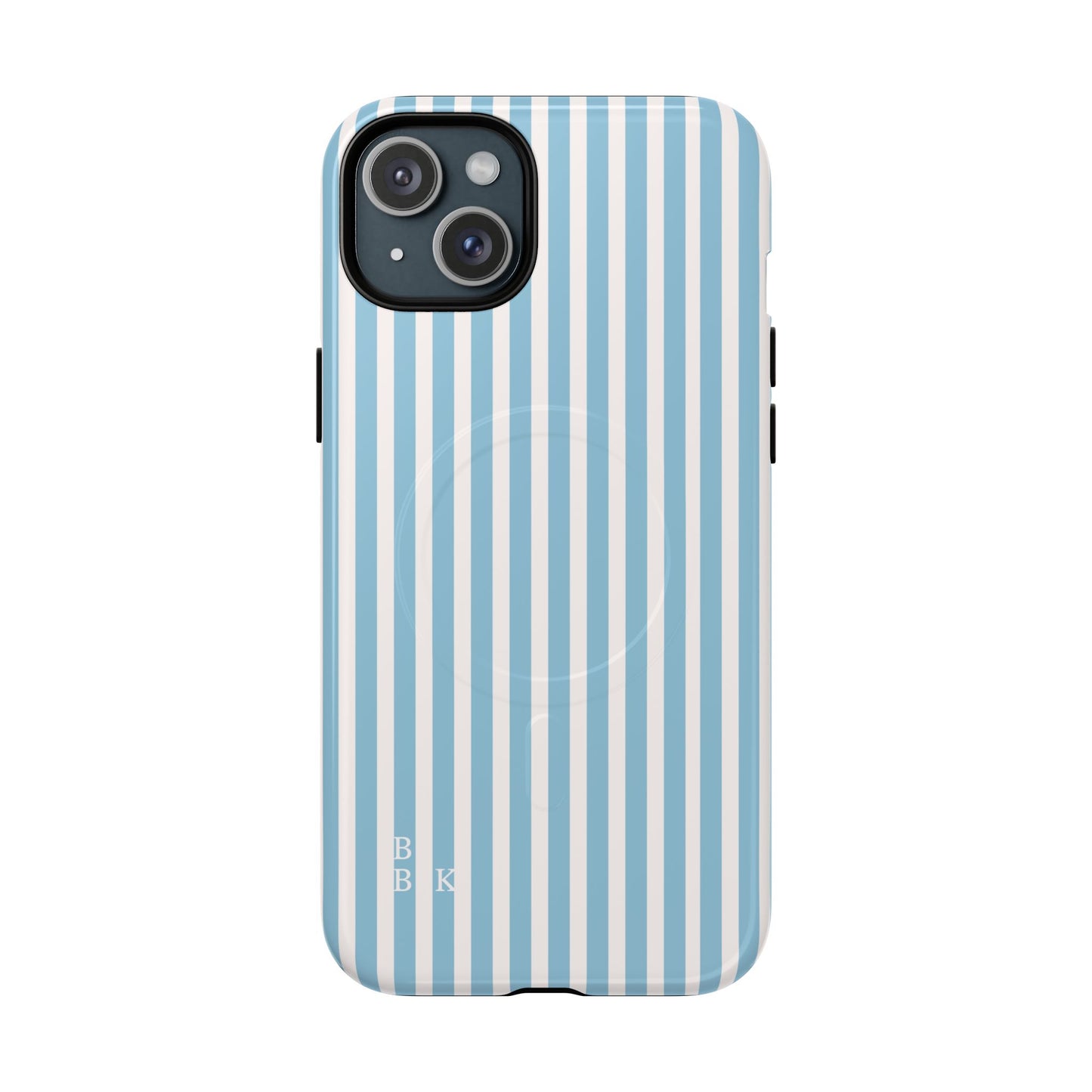 MagSafe Phone Case — Blue Vertical Stripe Tough Magnetic Protective Cover