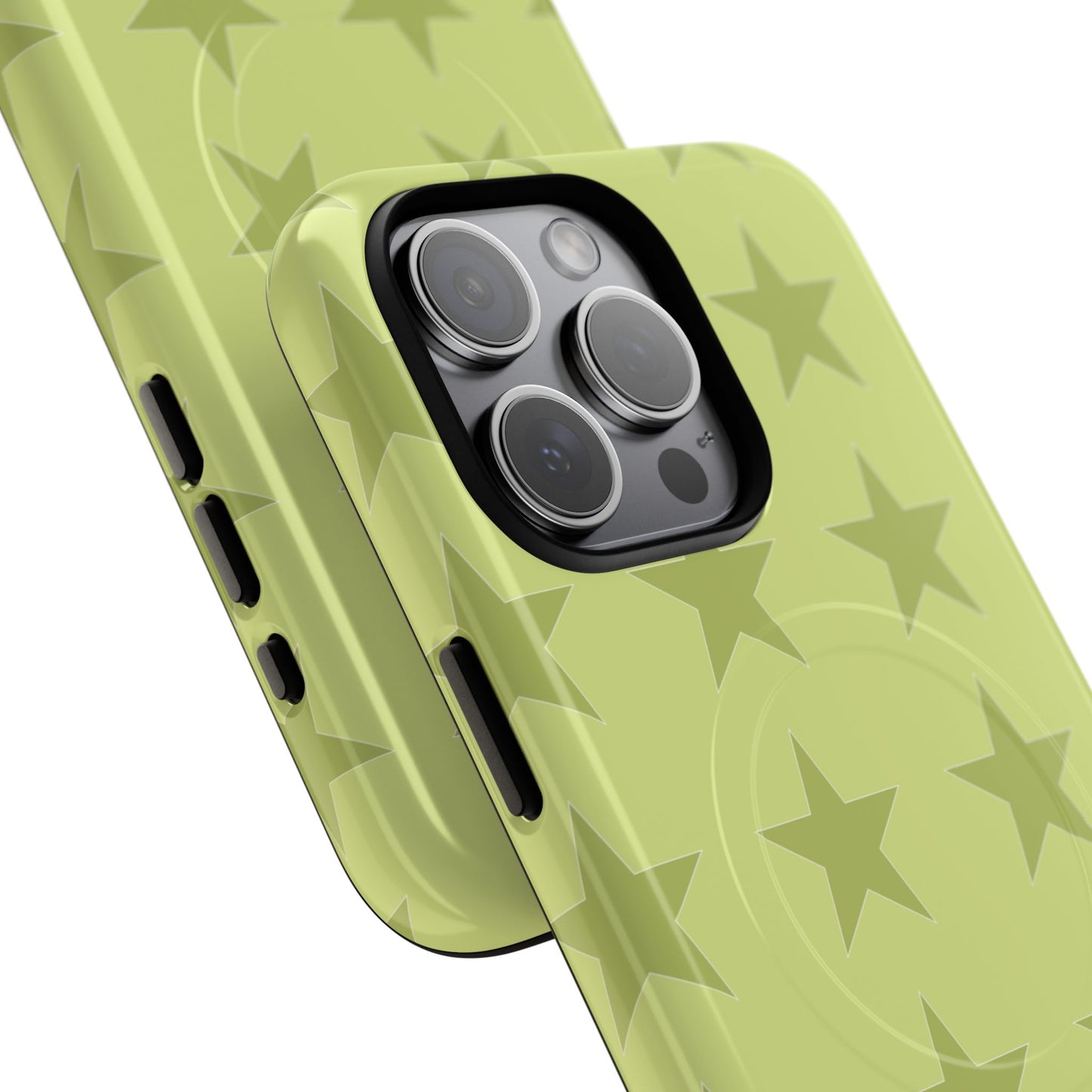 Olive Star Pattern Tough Magnetic Phone Case — Slim Protective iPhone Cover