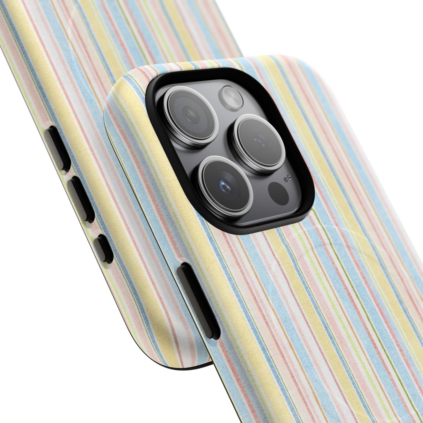 Striped Pastel Phone Case — Tough Magnetic Protection