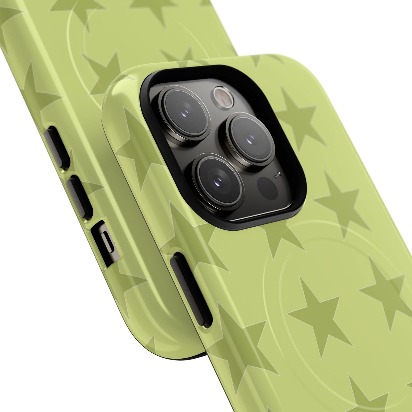 Olive Star Pattern Tough Magnetic Phone Case — Slim Protective iPhone Cover