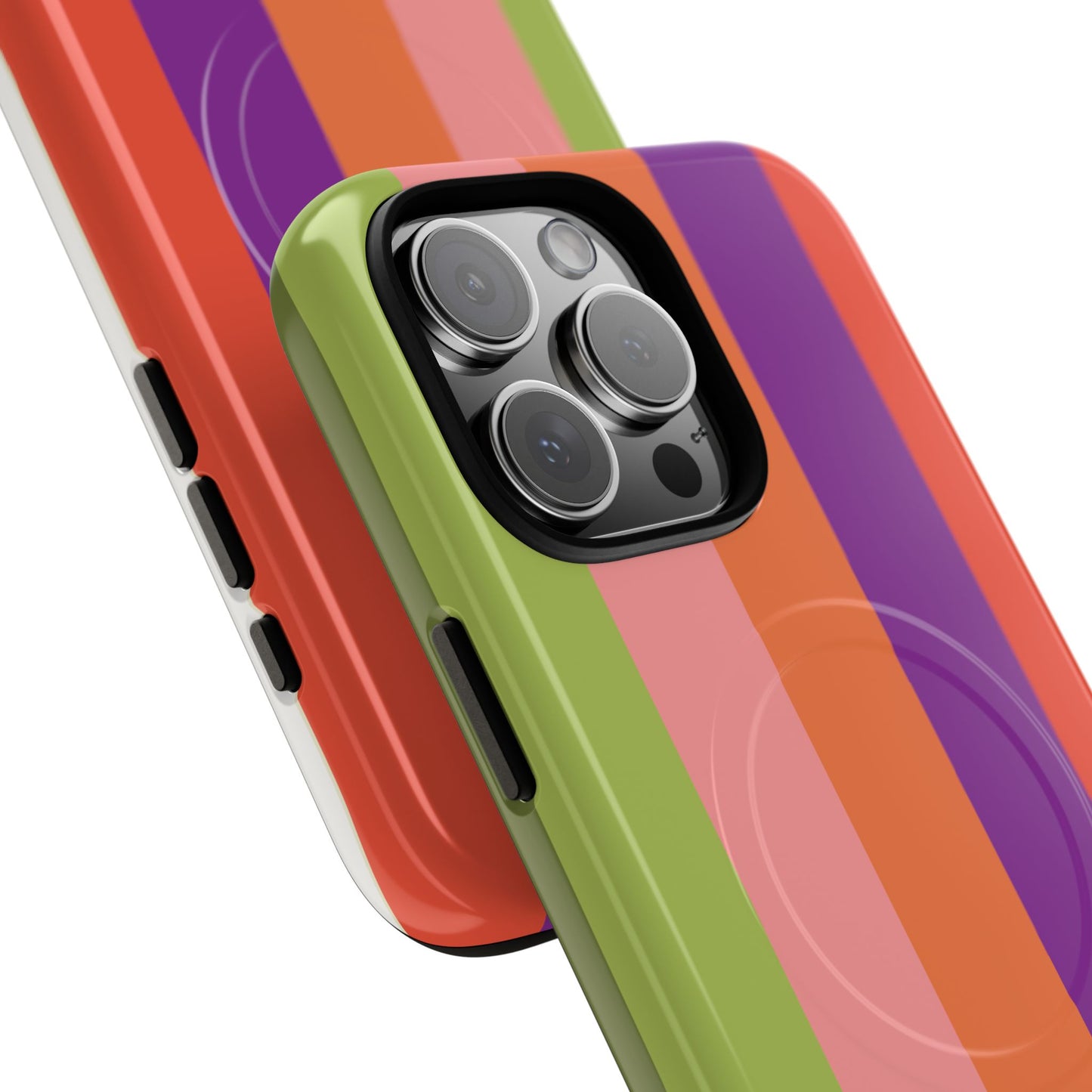 Bold Retro Stripe Magnetic Phone Case — Tough Protective iPhone Cover