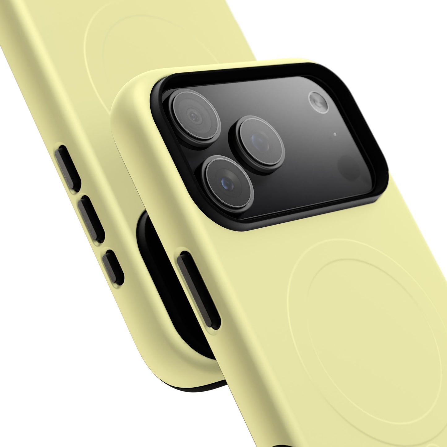 MagSafe Tough Phone Case — Slim Magnetic Protective Case (Pastel Yellow)