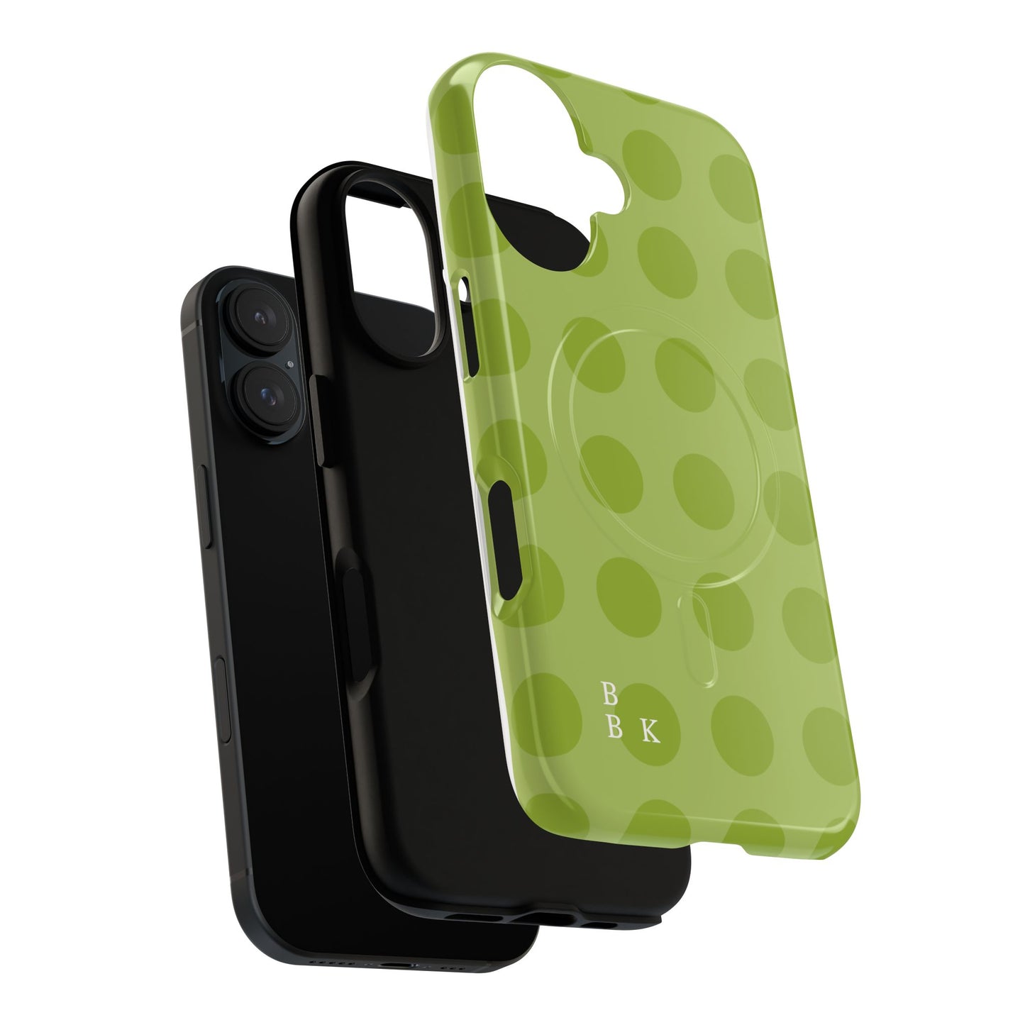 Green Polka Dot Tough Magnetic Phone Case — Slim Magnetic Protective Cover