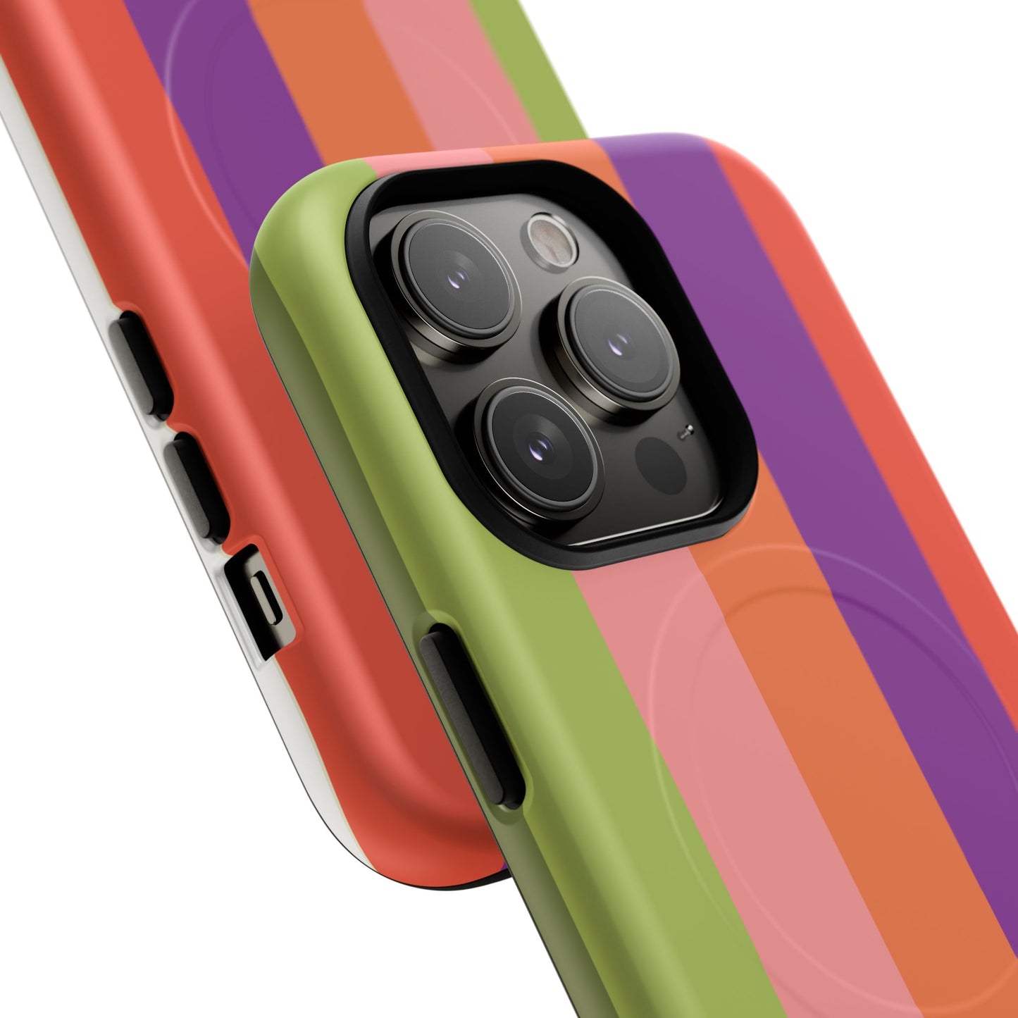 Bold Retro Stripe Magnetic Phone Case — Tough Protective iPhone Cover