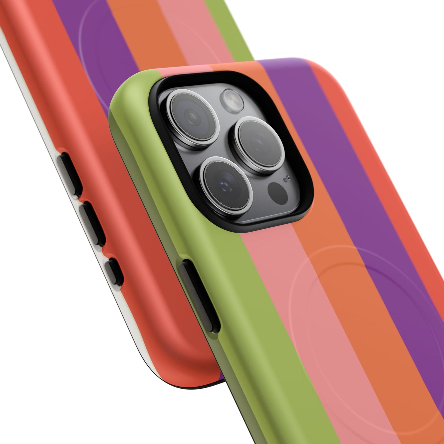 Bold Retro Stripe Magnetic Phone Case — Tough Protective iPhone Cover