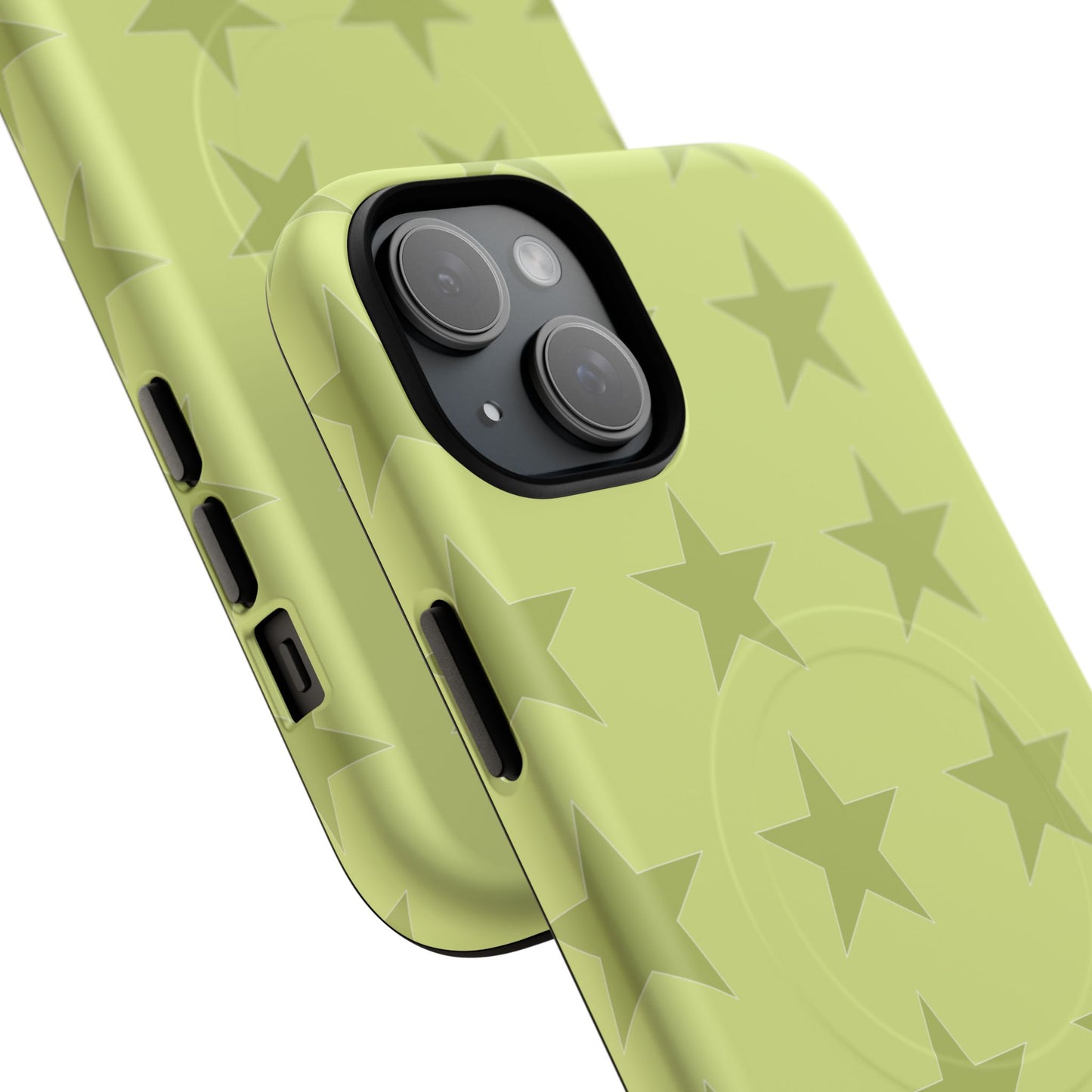 Olive Star Pattern Tough Magnetic Phone Case — Slim Protective iPhone Cover