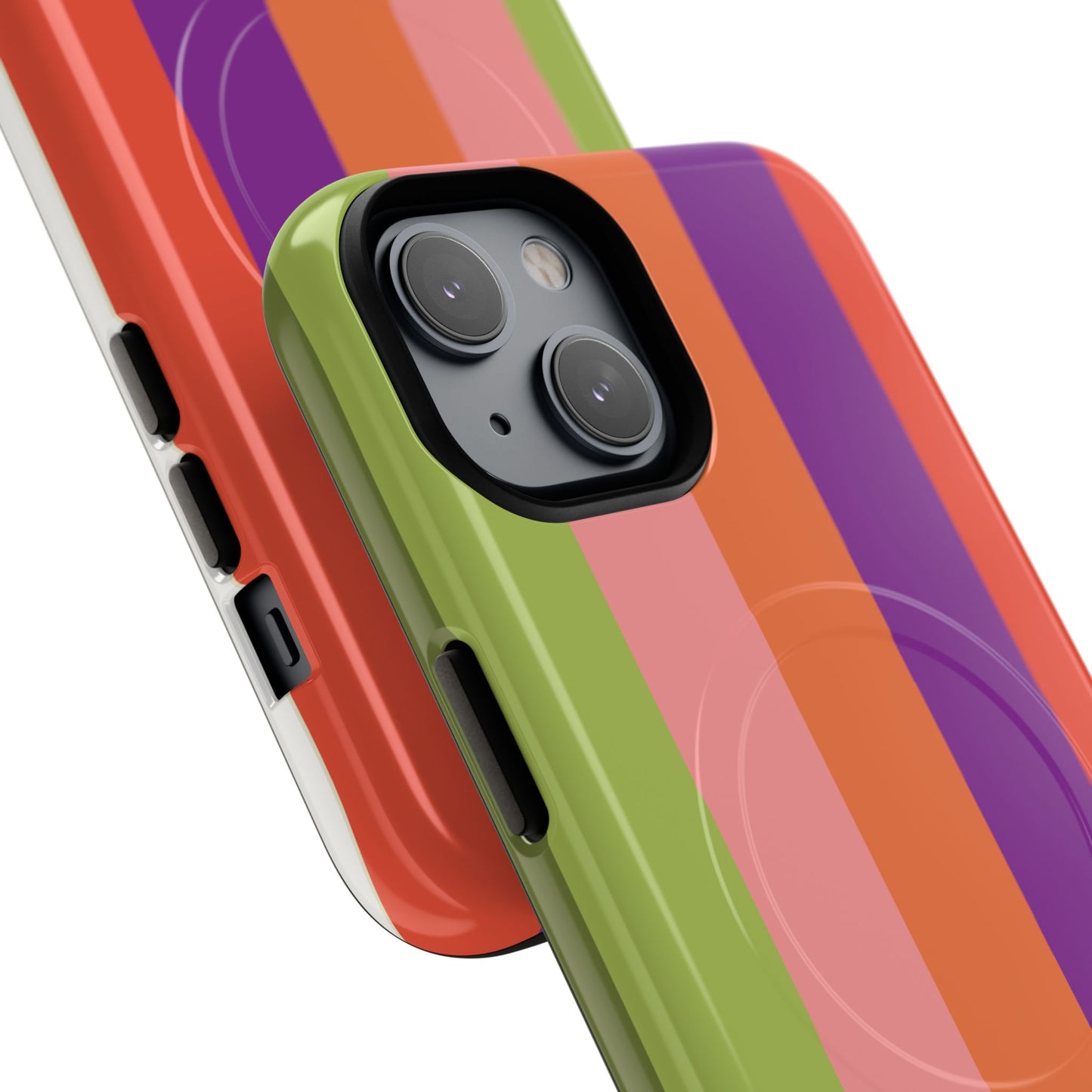 Bold Retro Stripe Magnetic Phone Case — Tough Protective iPhone Cover