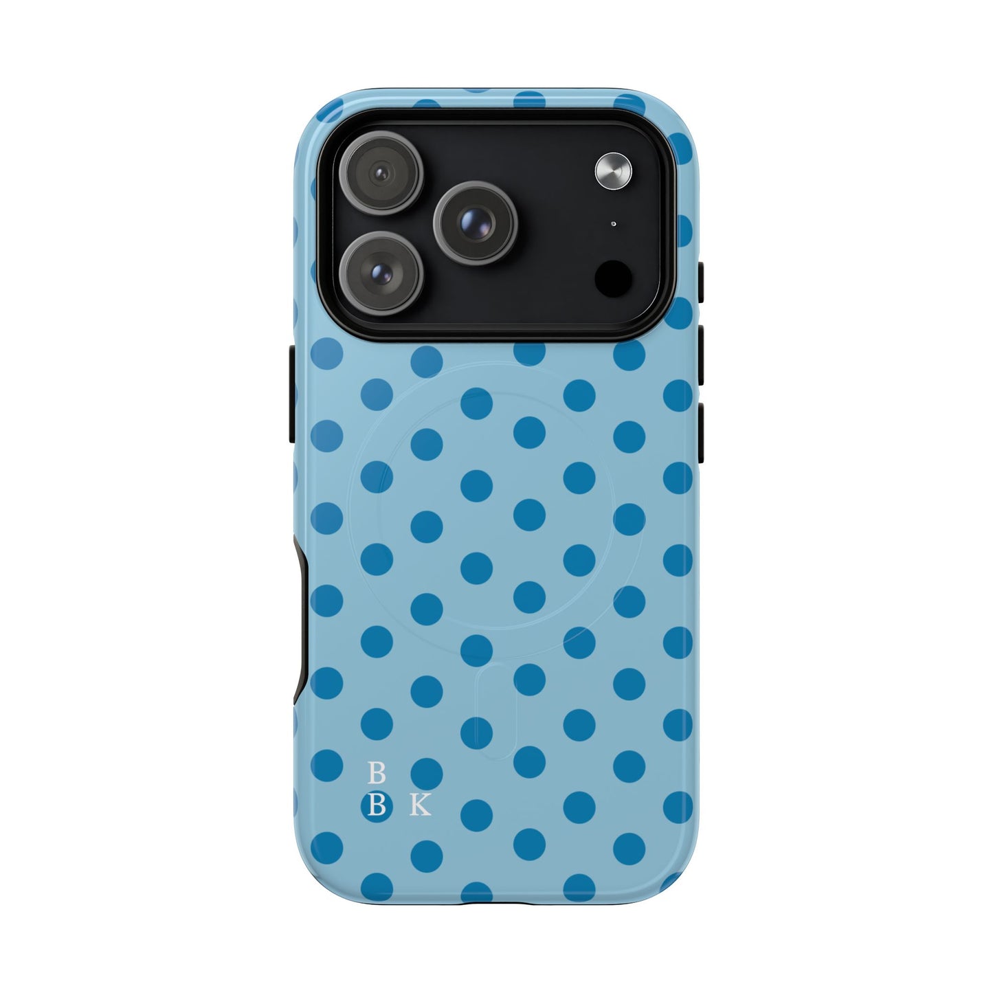 Blue Polka Dot Magnetic Phone Case — Tough Protective iPhone Cover