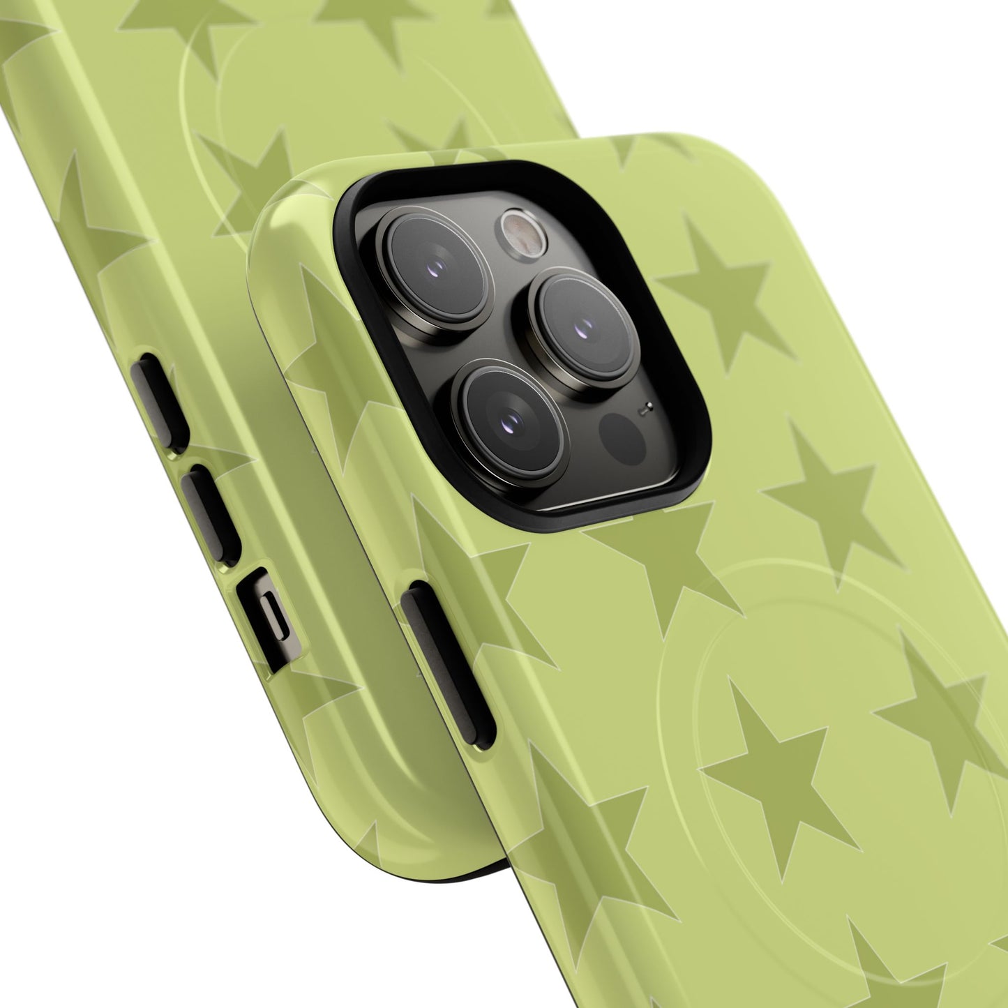 Olive Star Pattern Tough Magnetic Phone Case — Slim Protective iPhone Cover