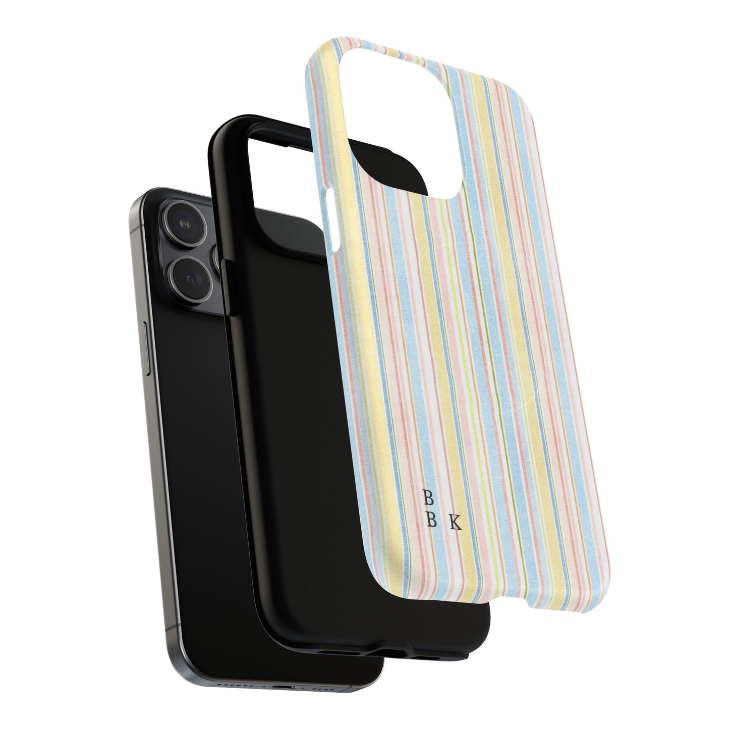 Striped Pastel Phone Case — Tough Magnetic Protection