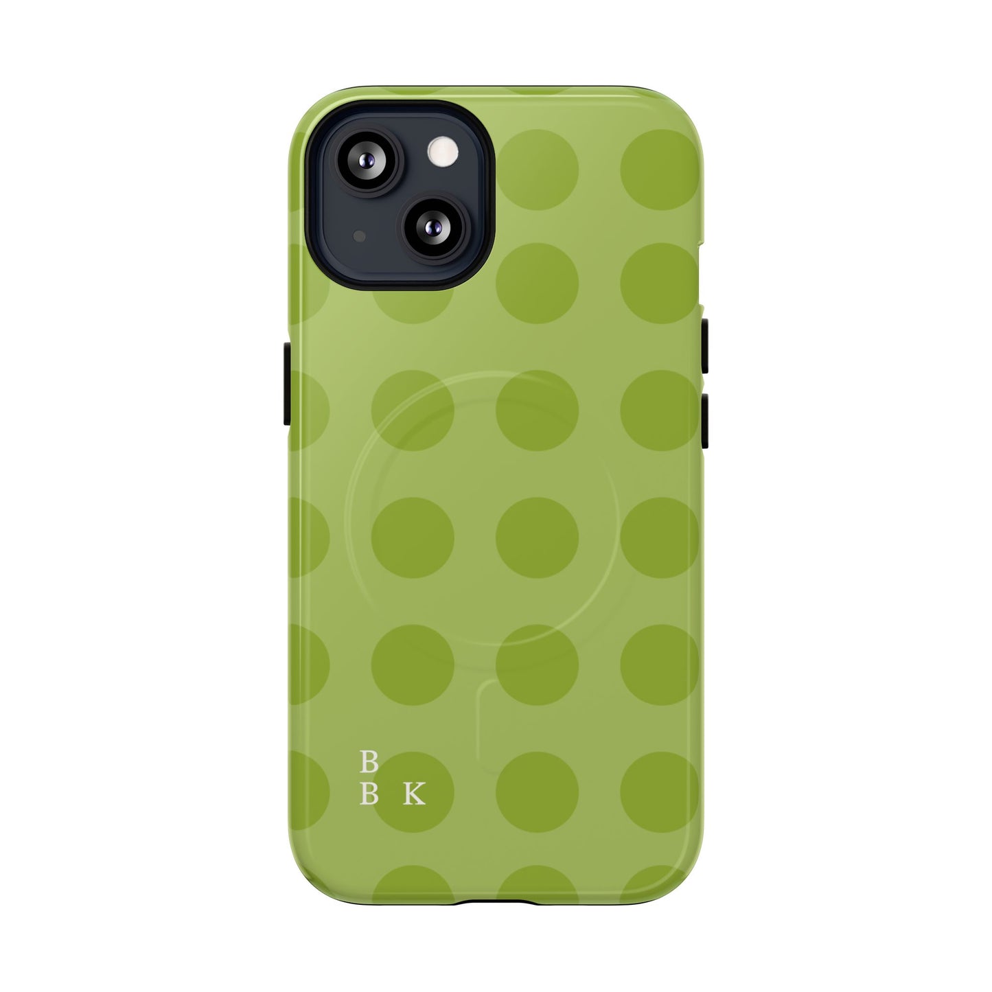 Green Polka Dot Tough Magnetic Phone Case — Slim Magnetic Protective Cover