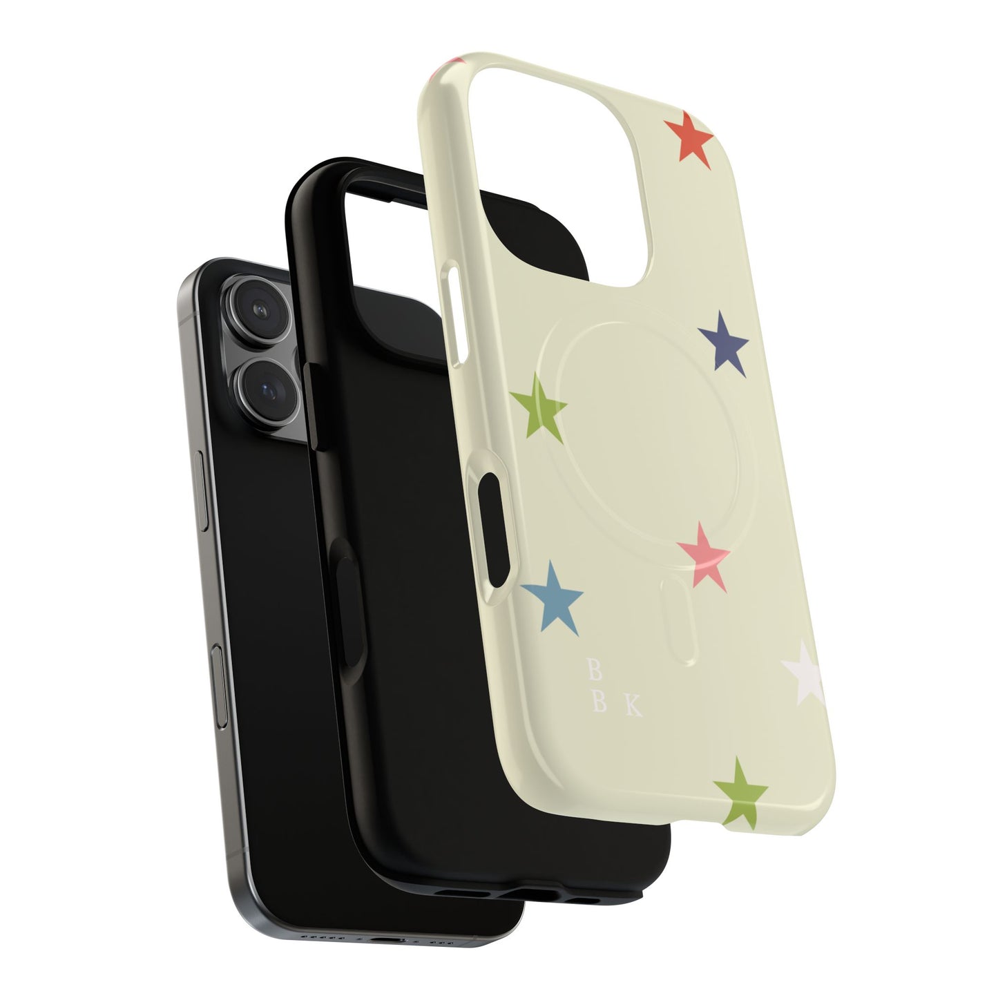 Magnetic Tough Phone Case — Colorful Star Pattern Protective iPhone Cover