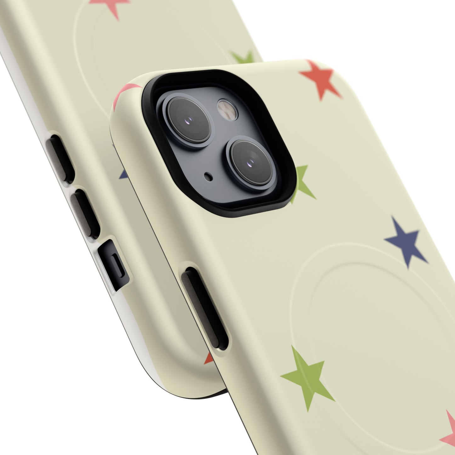 Magnetic Tough Phone Case — Colorful Star Pattern Protective iPhone Cover